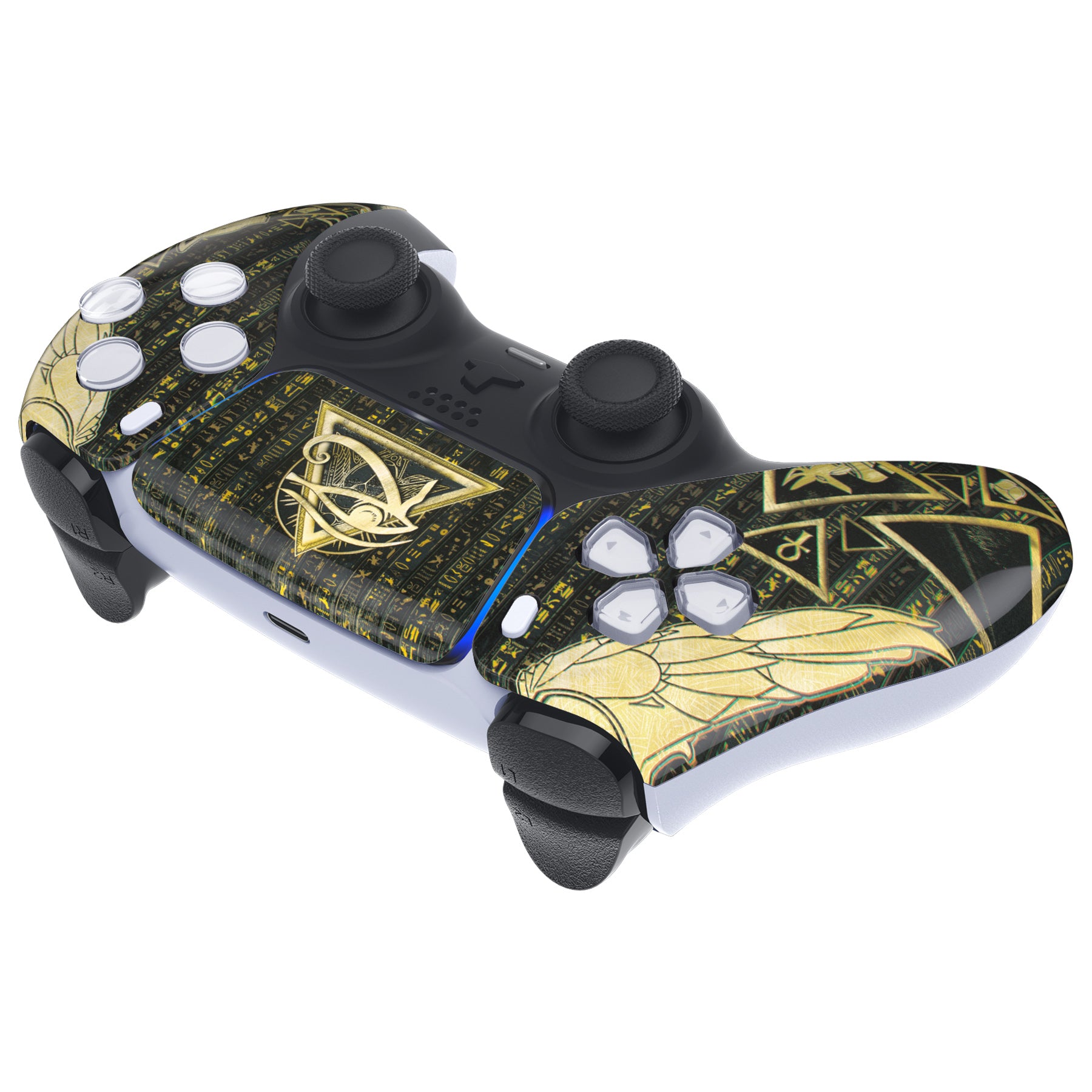 eXtremeRate Eye of Providence Pyramid Patterned PS5 Controller Touchpad Cover - DIY Replacement Shell Compatible with BDM-010/020/030/040/050 Models (ZPFT1003G3) - Perfect for Gaming Customization & PS5 Controller Protection
