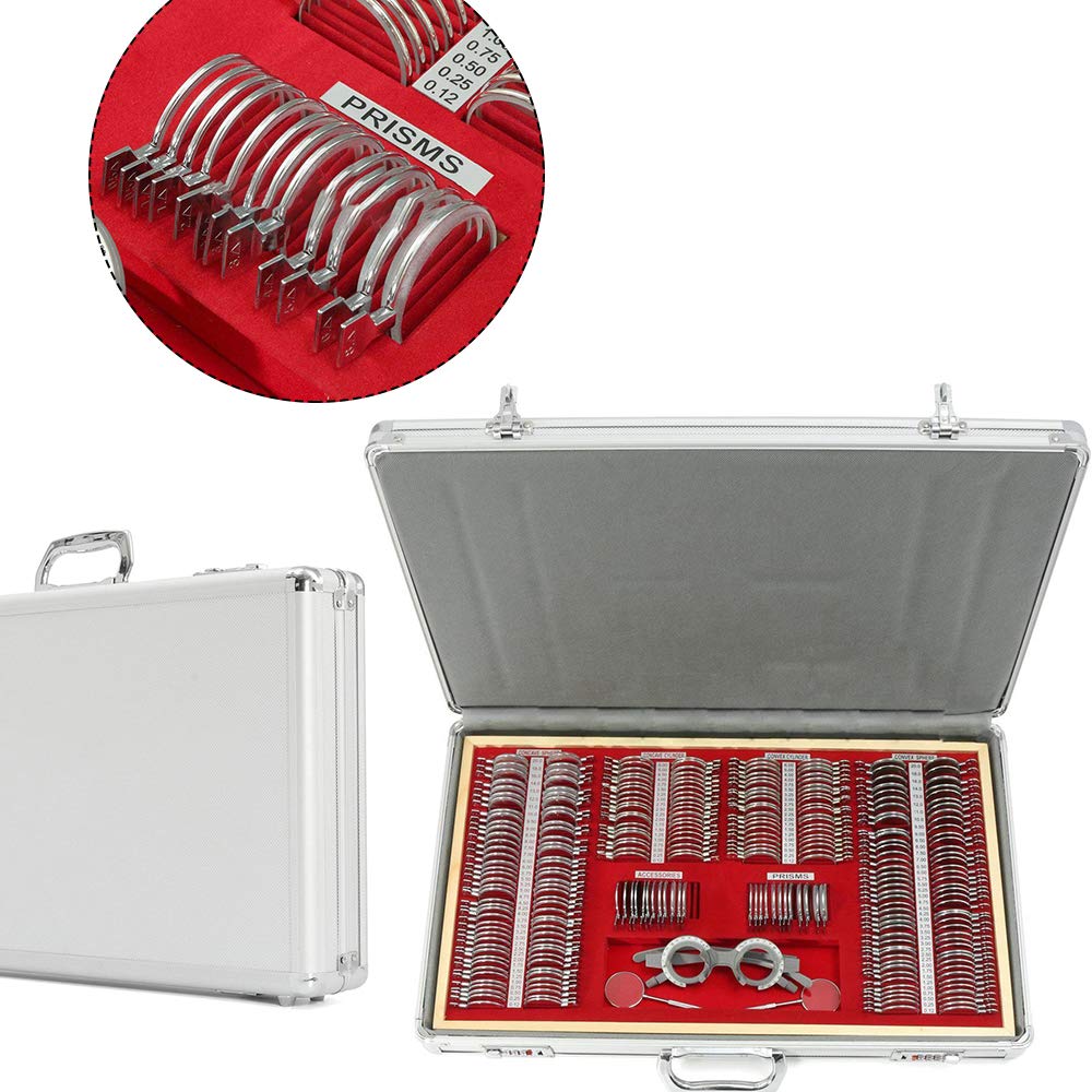 266-Piece Professional Optometry Kit - Metal & Aluminum Frame Optical Audition Set with Shell Automatic Lens - Perfect for Eye Exams, Vision Testing & Optical Practice in Clinics & Schools