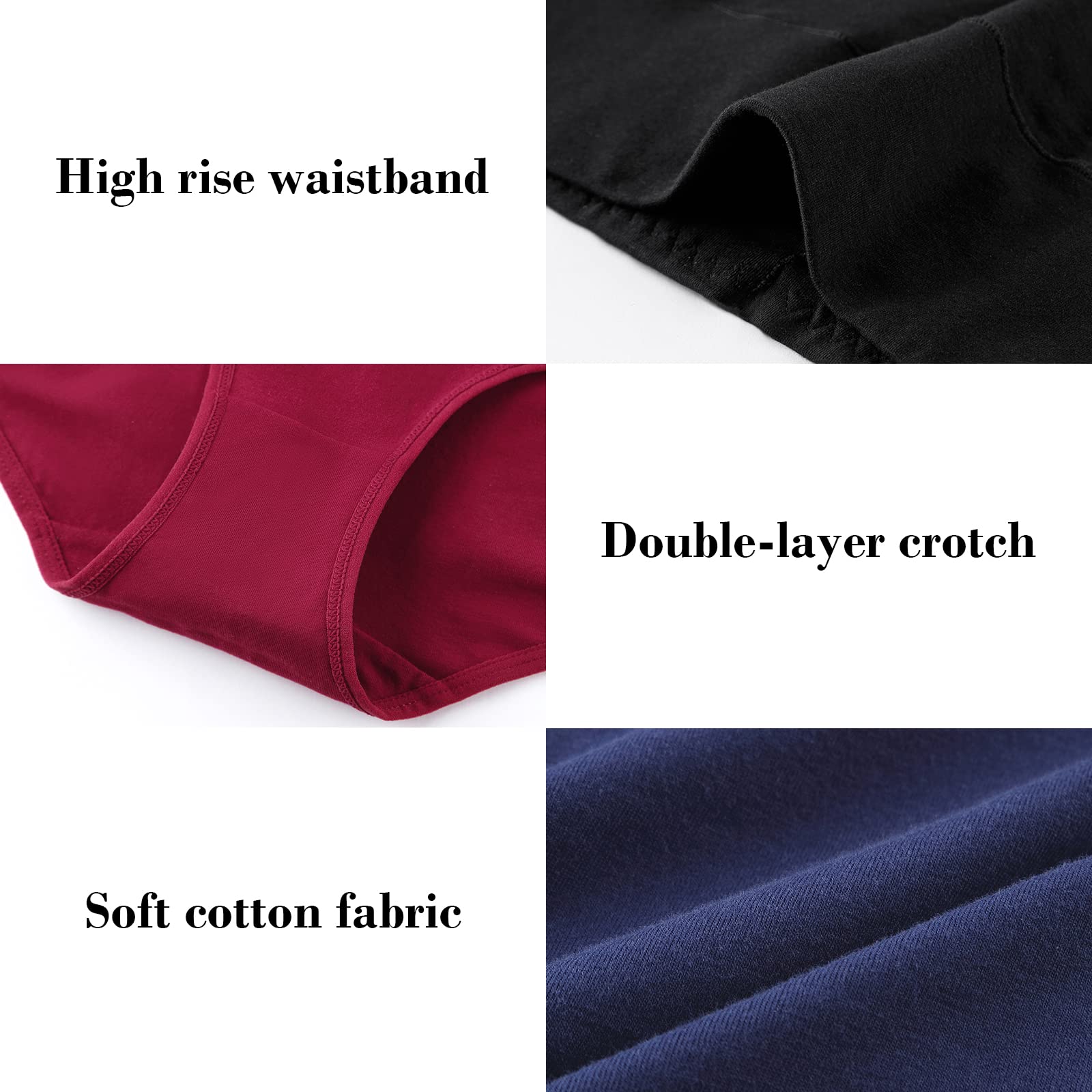 Women's Tummy Control Underwear - High Waisted Cotton Briefs for No Muffin Top | Soft, Breathable Panties for Everyday Comfort | Perfect for Work, Yoga & Postpartum Recovery