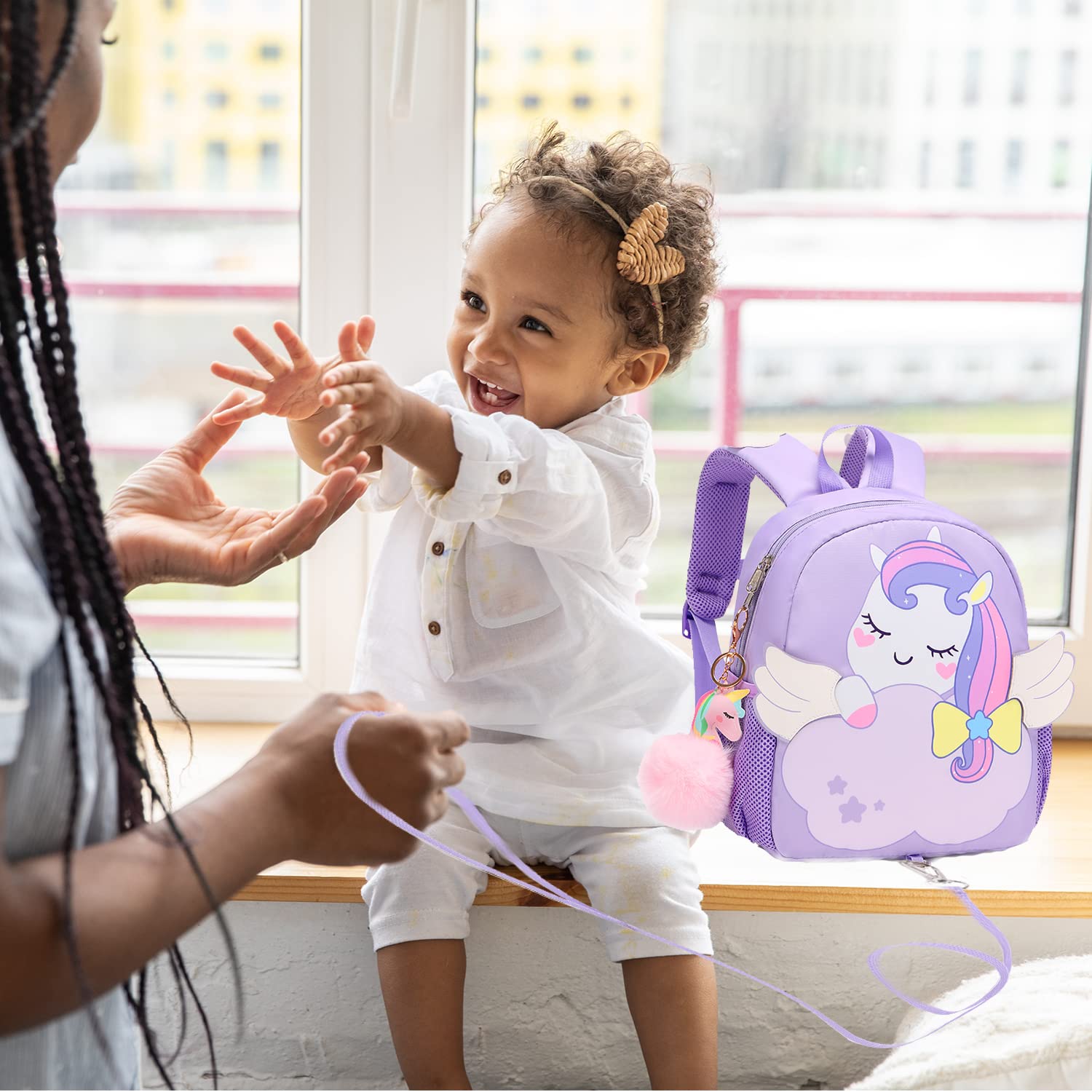 Unicorn Backpack for Girls - Cute Small Toddler Backpack for Preschool & Kindergarten - Lightweight Mini Bookbag for Kids - Perfect for School, Travel & Daycare