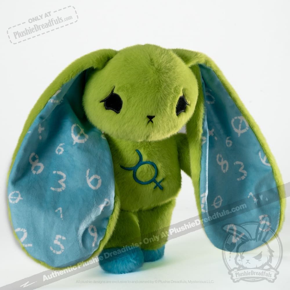 Plushie Dreadfuls Dyscalculia Rabbit - Soft Stuffed Animal Toy for Kids & Adults, Comfort Plush for Anxiety Relief, Math Learning Aid, Unique Gift for Neurodiversity Awareness