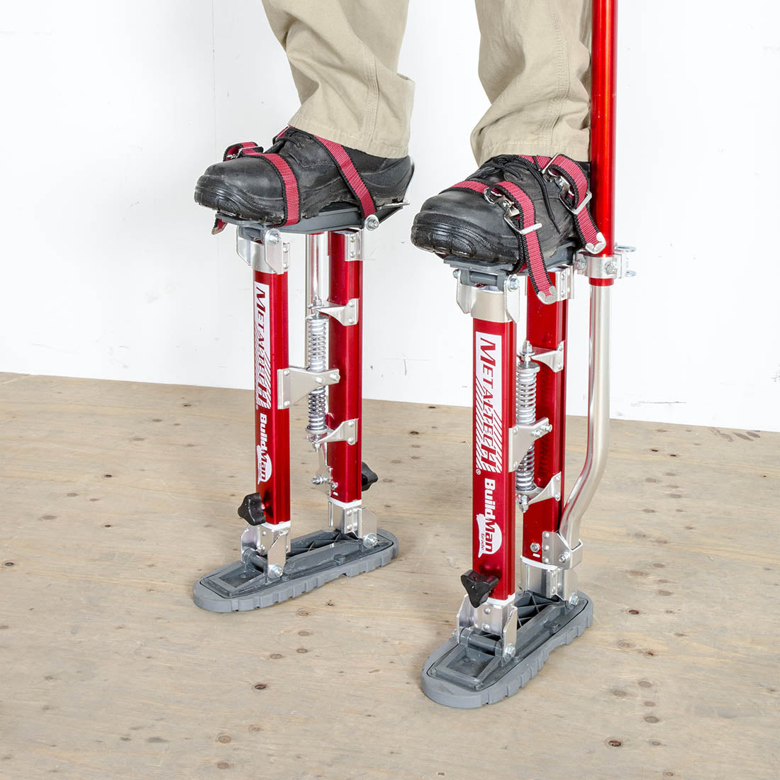 Buildman™ 24-40 Inch Adjustable Drywall Stilts - Professional Construction Tools for Ceiling Work & Painting - Perfect for Contractors, DIY Home Renovation & Interior Design Projects