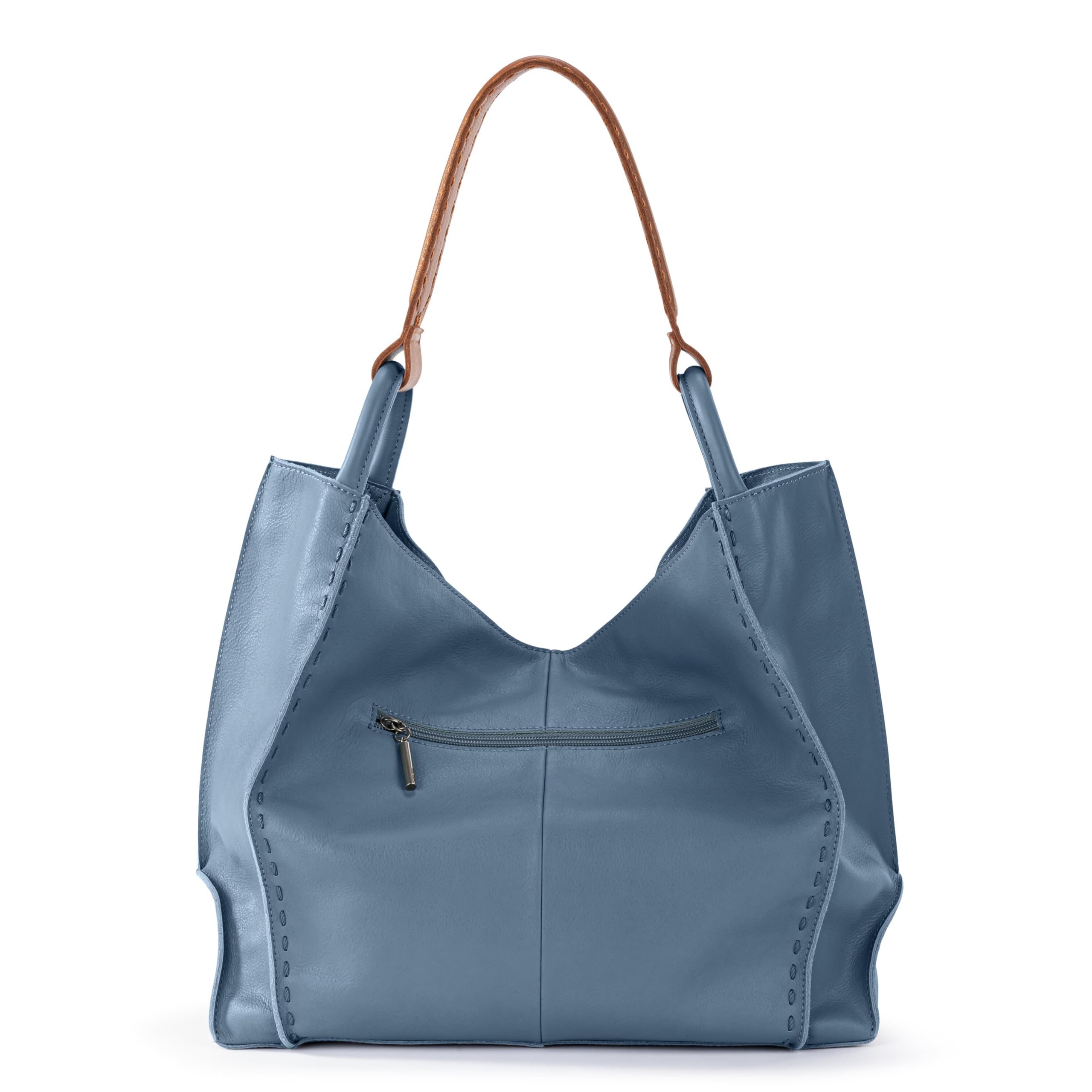 The Sak Los Feliz Large Genuine Leather Tote Bag for Women - Stylish Lined Purse with Adjustable Single Shoulder Strap - Perfect for Work, Travel & Everyday Use - Maritime Collection
