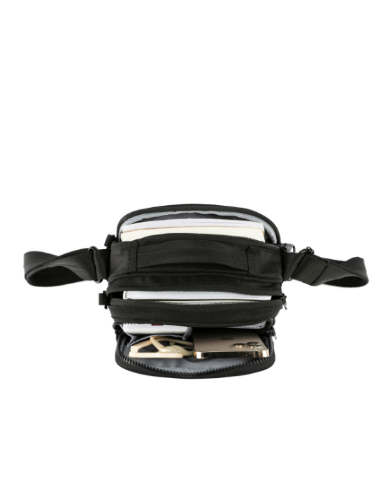 TOSCA TCA984 Anti-Theft Side Bag - Secure Crossbody Sling Pack for Travel, Commuting & Outdoor Activities (Black)