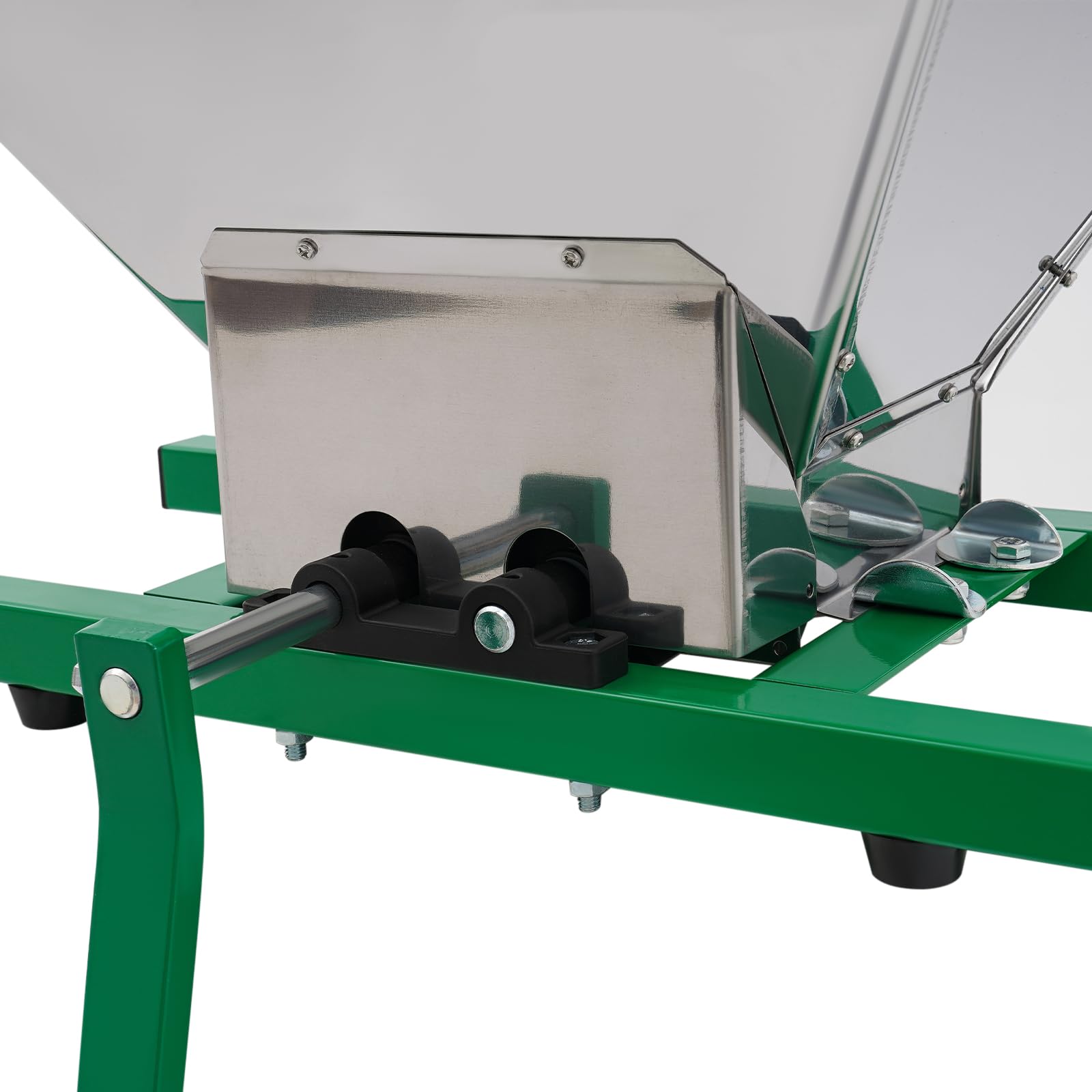 Stainless Steel Manual Fruit Crusher & Juicer - 7L/1.85Gal Portable Grape Grinder for Wine, Cider Making - Green & Silver | Perfect for Home Brewing, Fruit Processing, and Vegetable Pulping