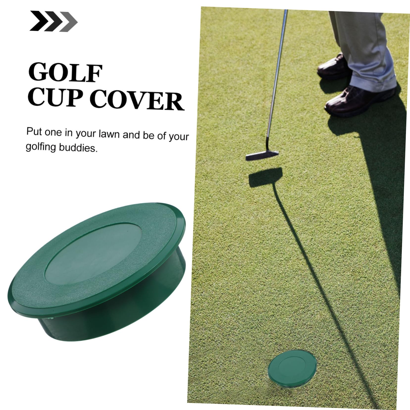 Golf Practice Training Cup Cover - Durable Golf Hole Putting Cup for Indoor & Outdoor Greens - Perfect for Backyard, Driving Range & Home Putting Practice