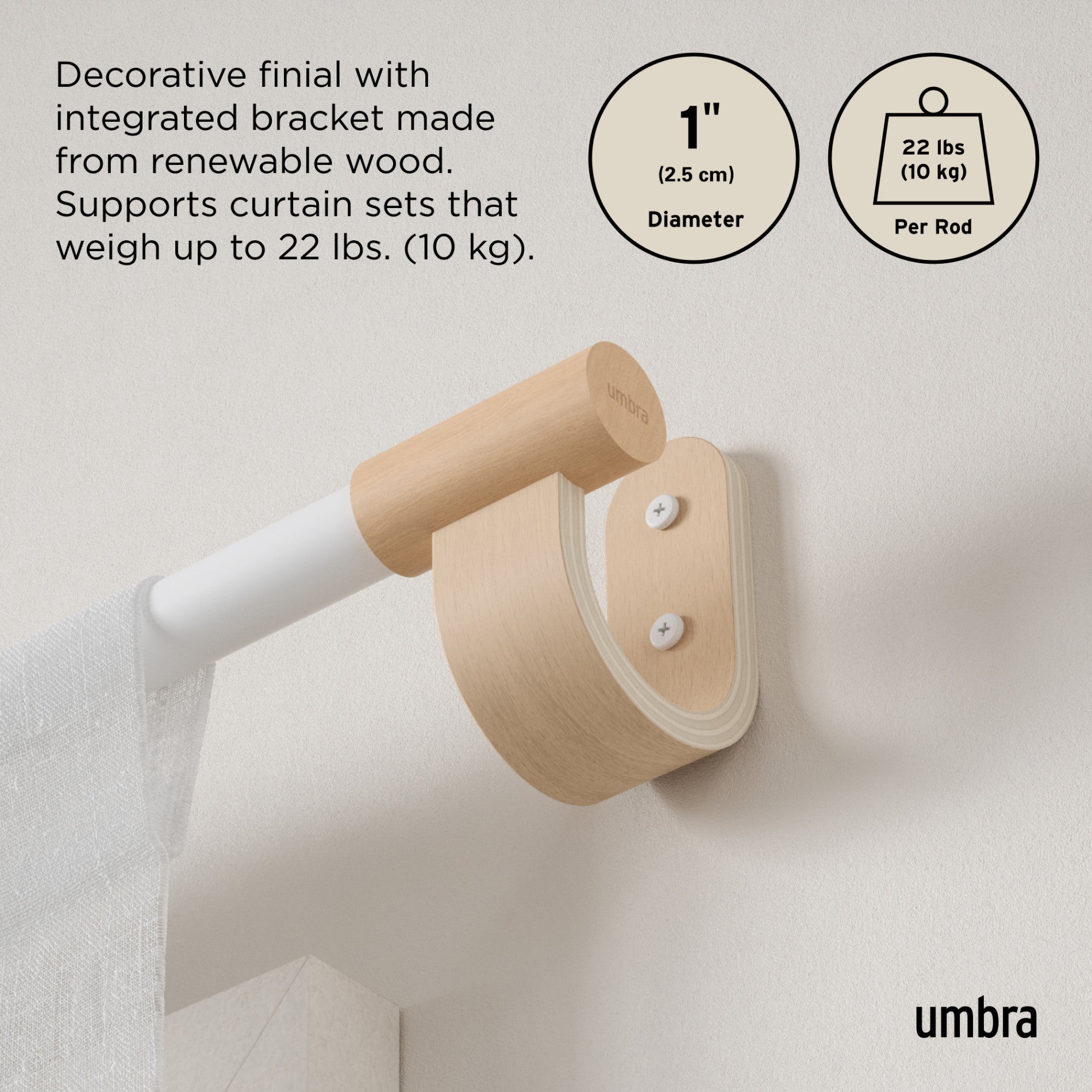 Bellwood Adjustable Curtain Rod - Heavy Duty Stainless Steel, No Drill Tension Rod for Windows, Doors, and Room Dividers - Perfect for Living Room, Bedroom, and Dorm Decor