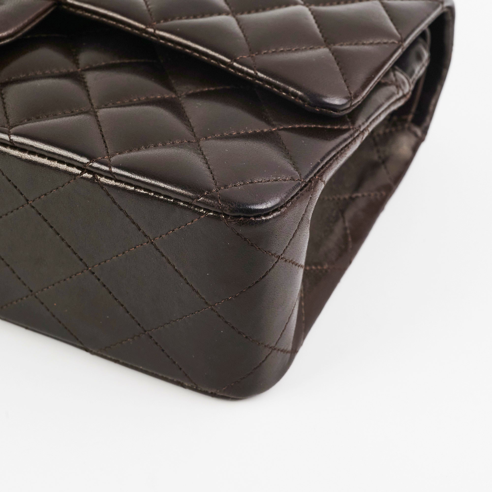 Chanel Medium/Large Classic Double Flap Bag in Dark Chocolate Brown - Luxury Designer Handbag for Women, Perfect for Work, Evening Events & Special Occasions