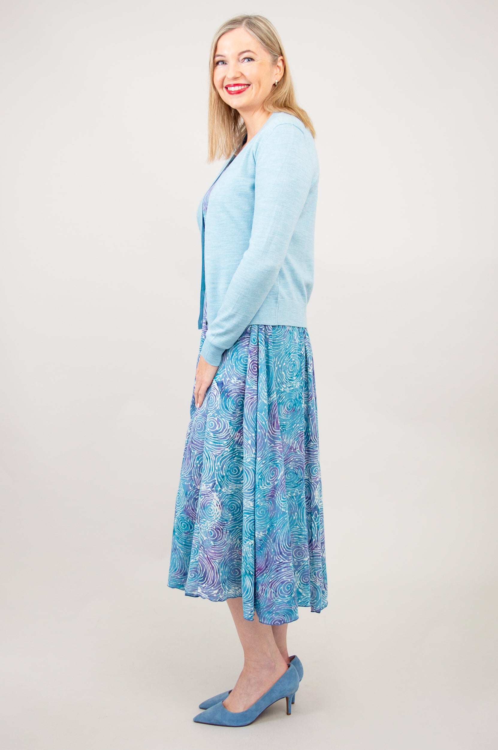 Camila Cardigan - Soft Beryl Green Merino Wool Sweater for Women | Cozy Fall & Winter Layering, Office & Casual Outfits