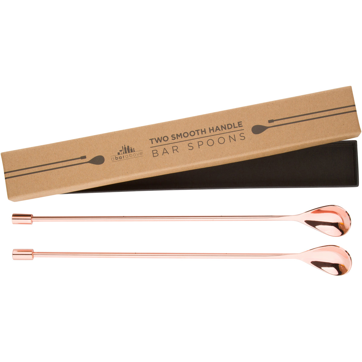 Premium Copper Bar Spoons - Professional Cocktail Mixing Tool for Bartenders & Home Use - Perfect for Stirring, Layering & Crafting Cocktails