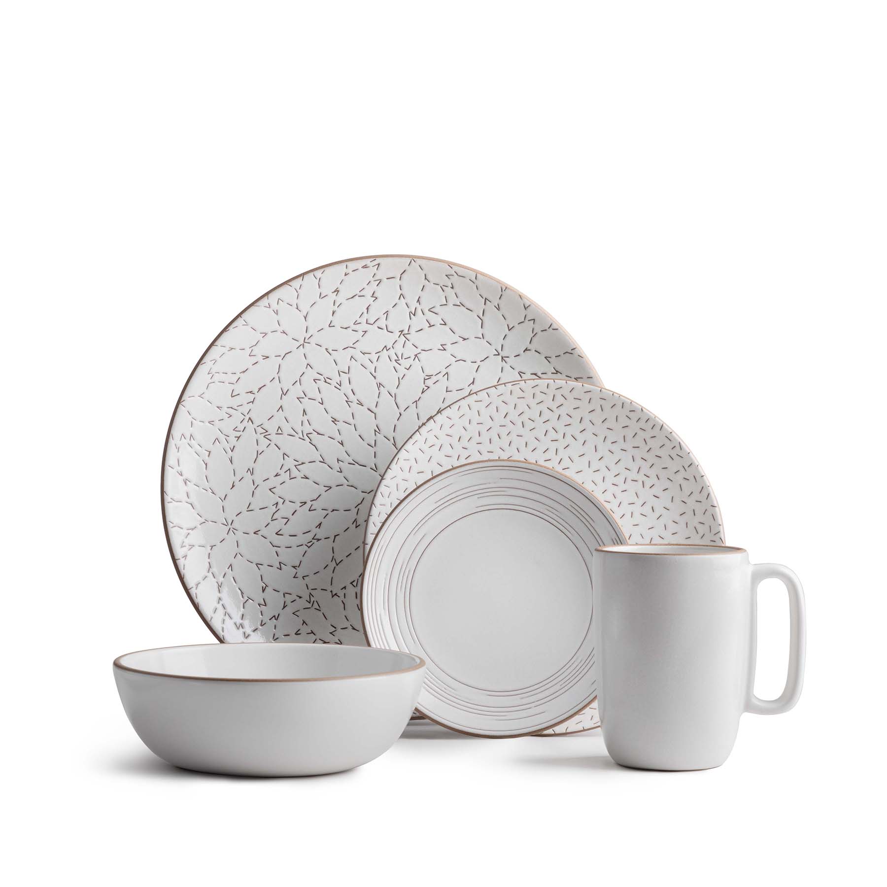 Magnolia Dinnerware Set - 12-Piece Porcelain Dinnerware Set for 4, Floral Design, Dishwasher & Microwave Safe - Perfect for Family Dinners, Parties, and Special Occasions