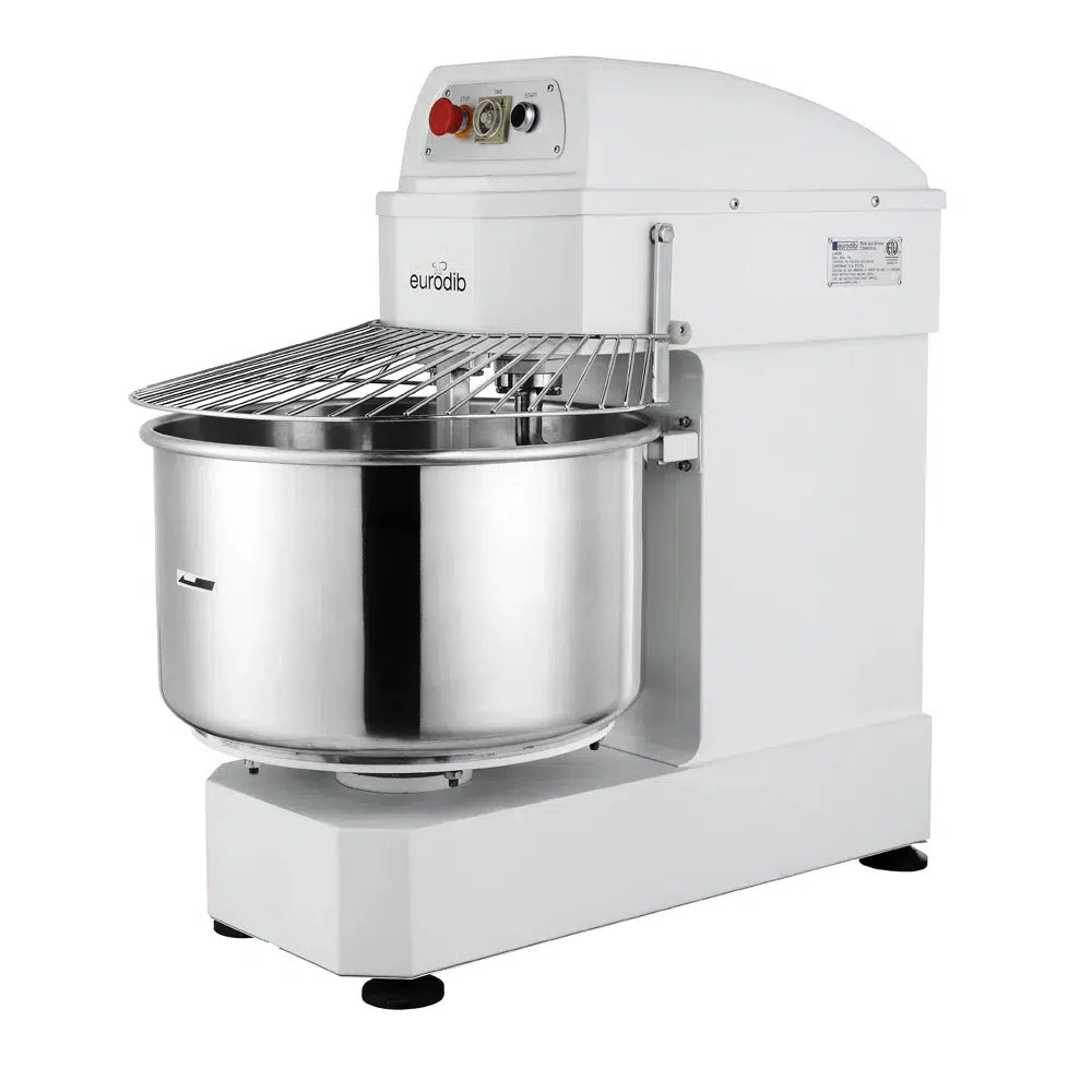 Eurodib LM50T 50-Quart (19Kg) Commercial Spiral Mixer - 220V Heavy Duty Dough Mixer for Bakeries, Pizza Shops & Restaurants