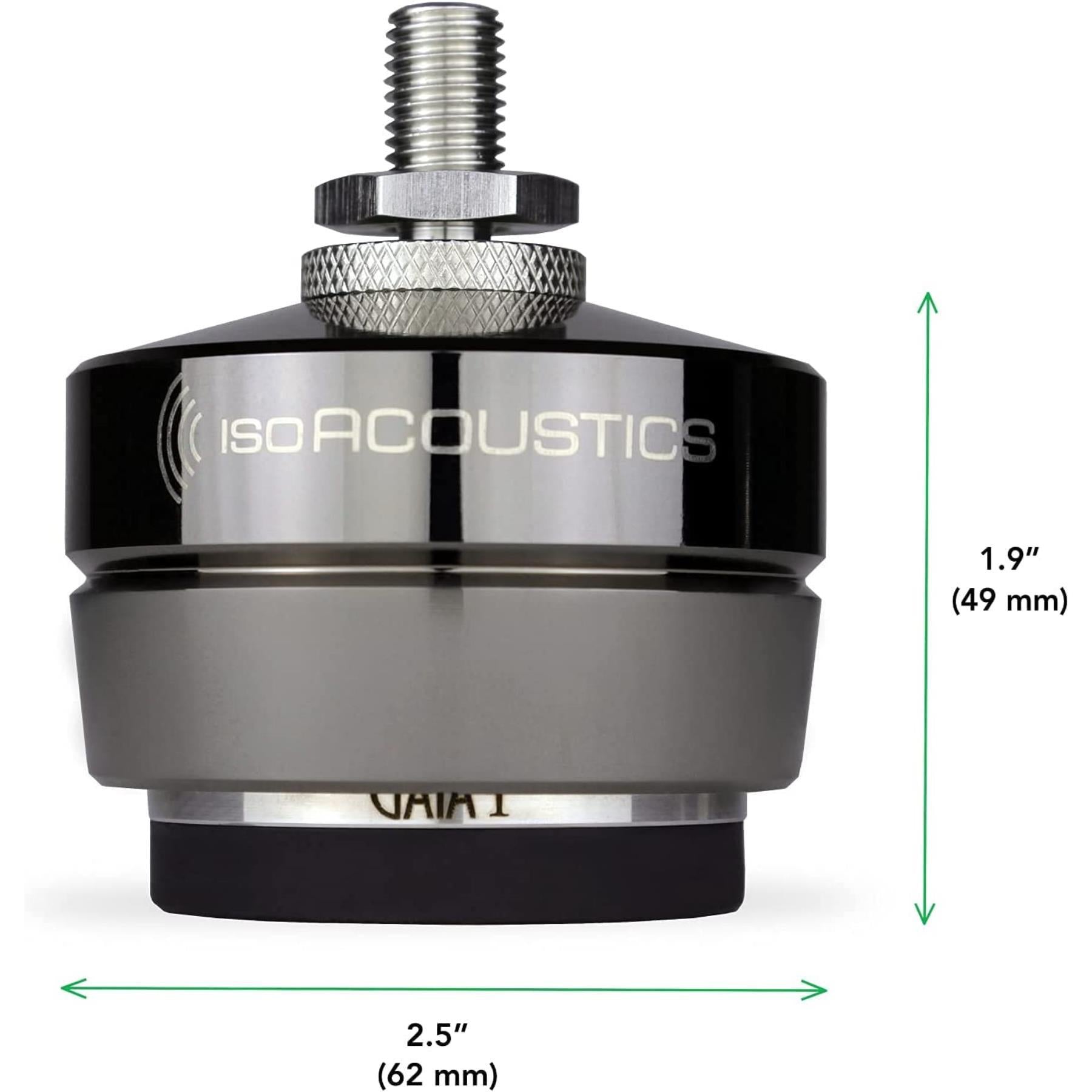 IsoAcoustics GAIA Series Speaker Isolation Feet - Set of 4 for Home Audio & Studio Monitors - Reduce Vibrations & Improve Sound Quality