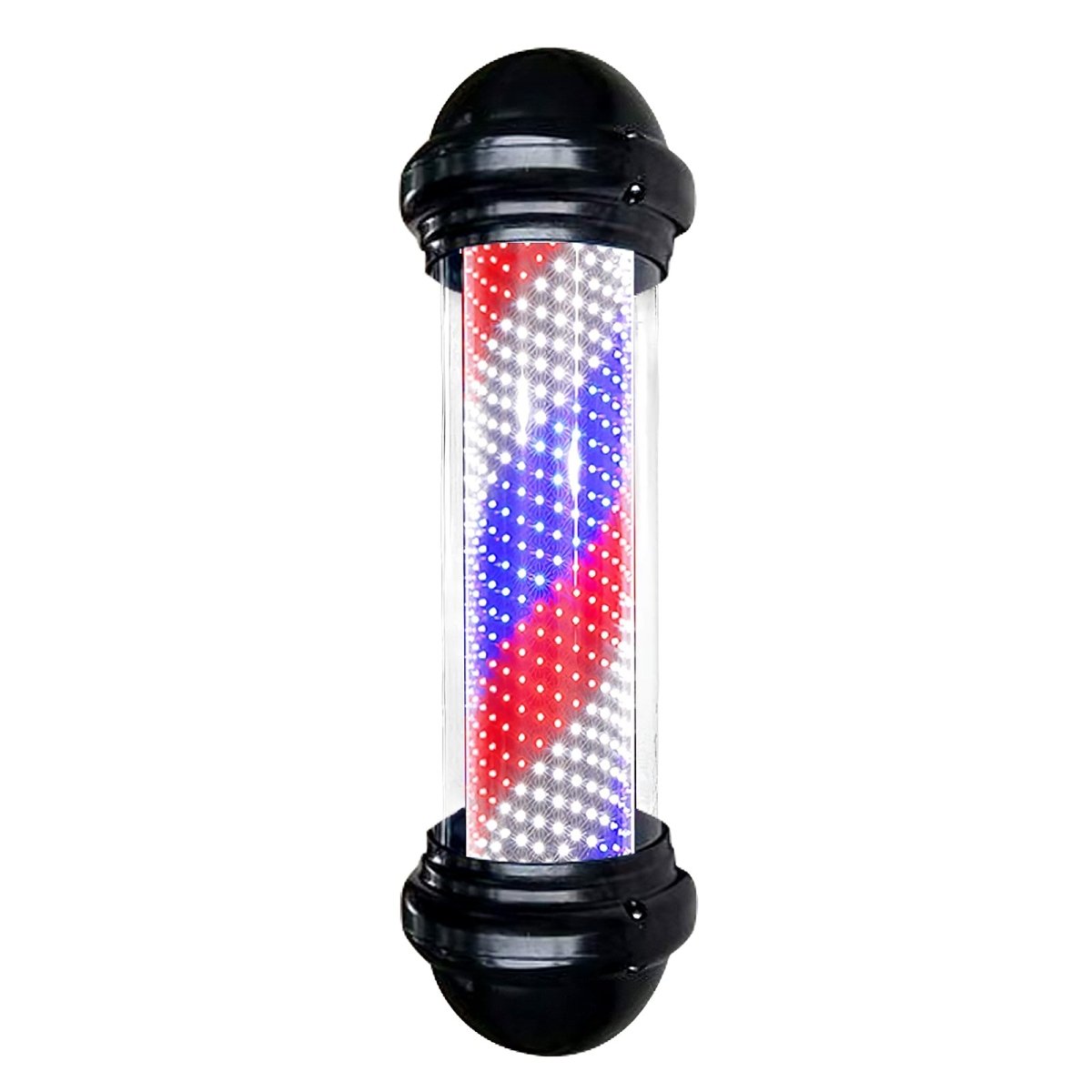 LED SMD Blue Red Stripes Rotating Barber Pole Light - Professional Salon & Barber Shop Decoration for Vintage Haircut Business Sign