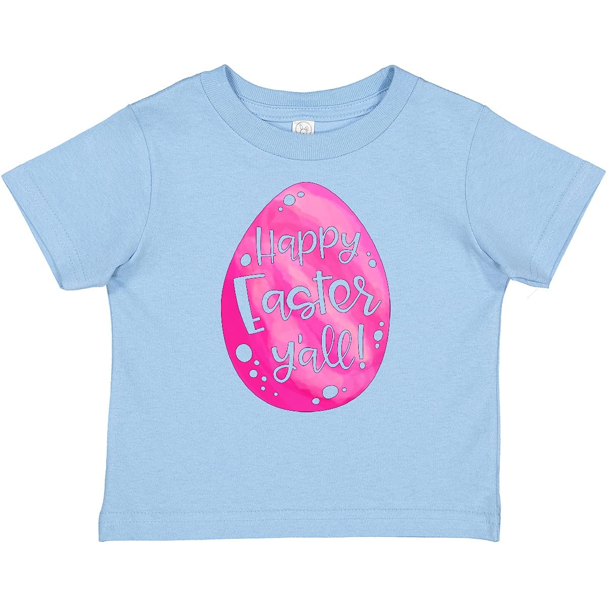 Inktastic Happy Easter Y'all Pink Easter Egg Baby T-Shirt - Cute Easter Outfit for Infants & Toddlers - Perfect for Easter Photos, Egg Hunts & Family Gatherings