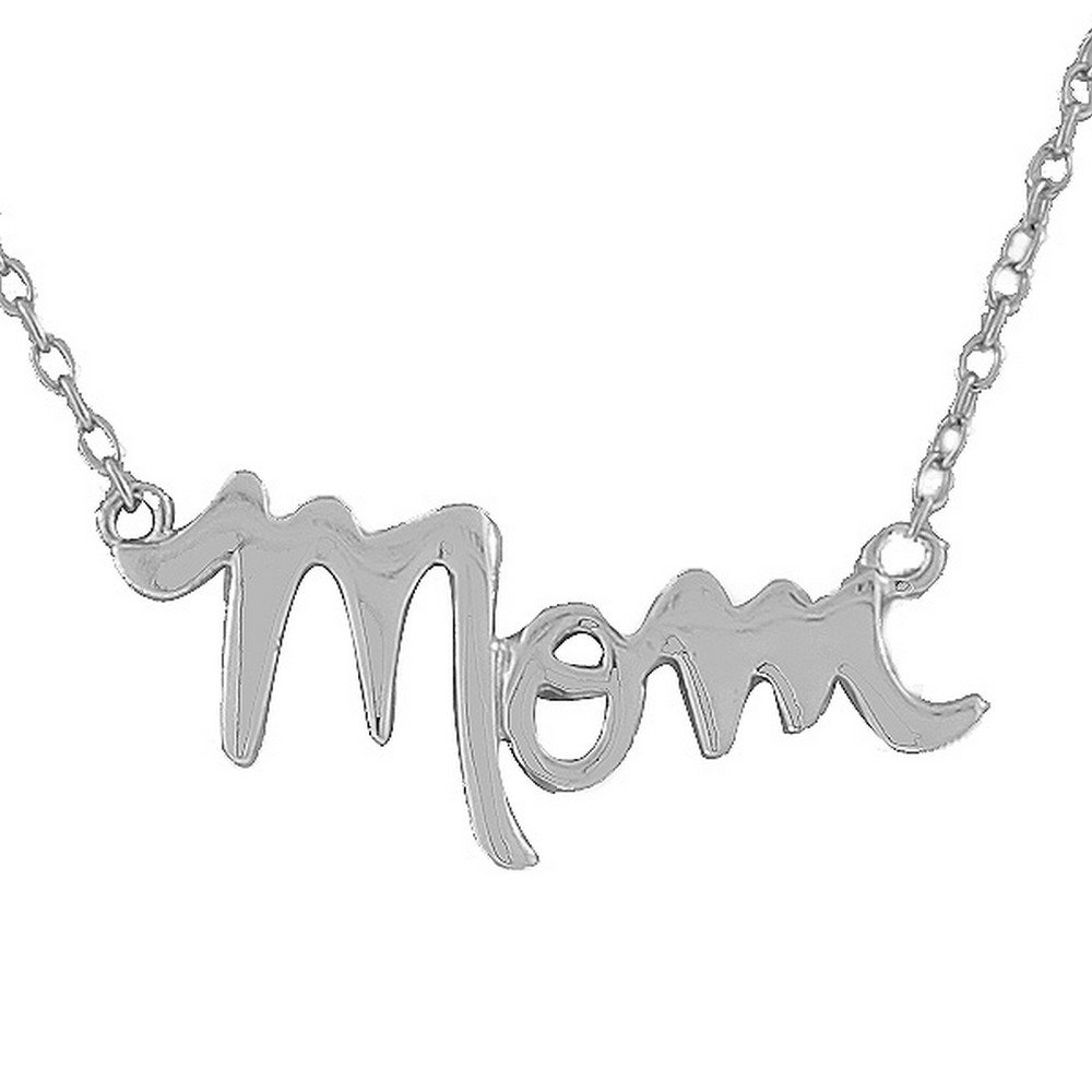 925 Sterling Silver Mom Pendant Necklace - Perfect Gift for Mother's Day