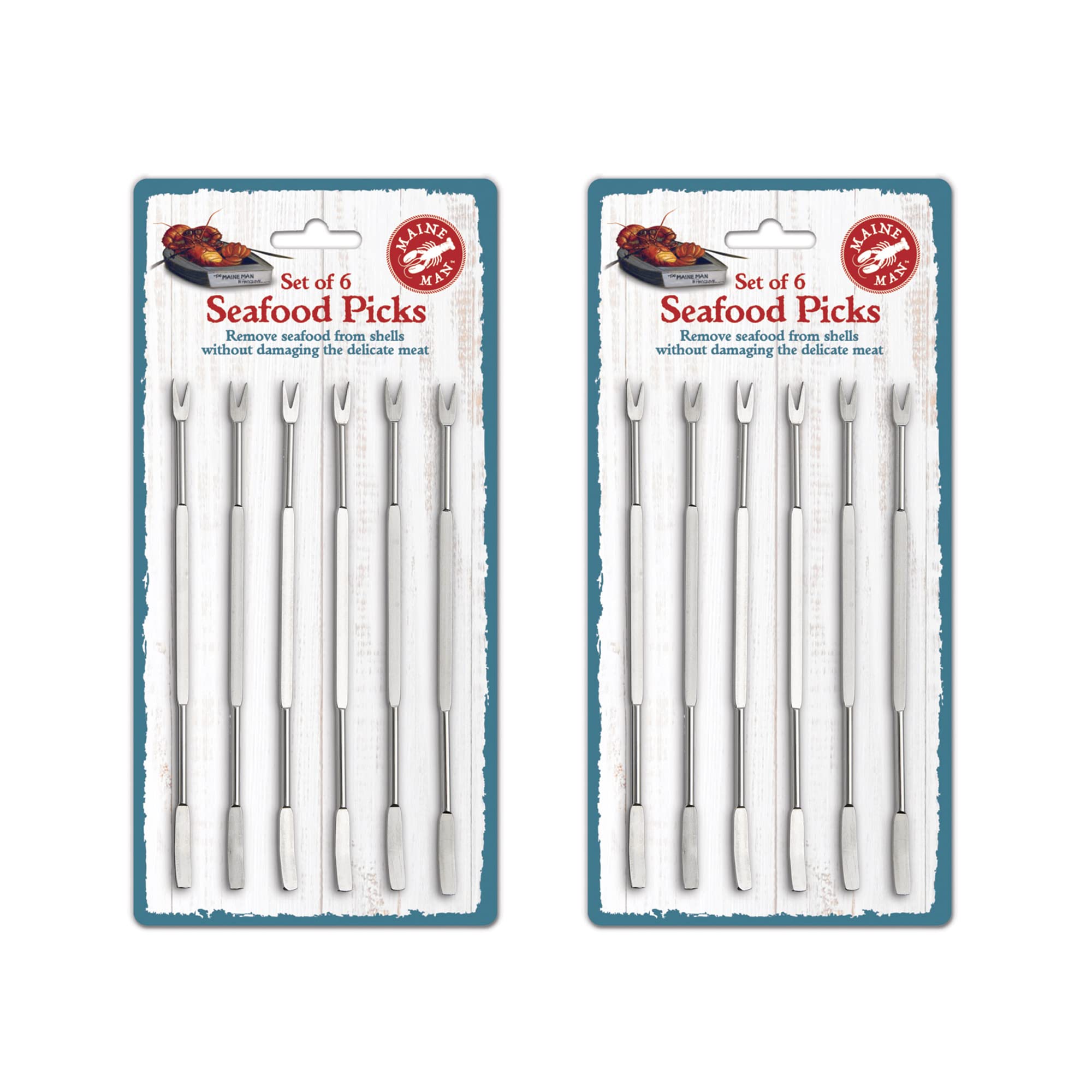 Premium Stainless Steel Seafood Picks Set of 12 - Lobster Crab Shrimp Shell Crackers & Forks - Perfect for Seafood Boils, Clambakes & Dinner Parties