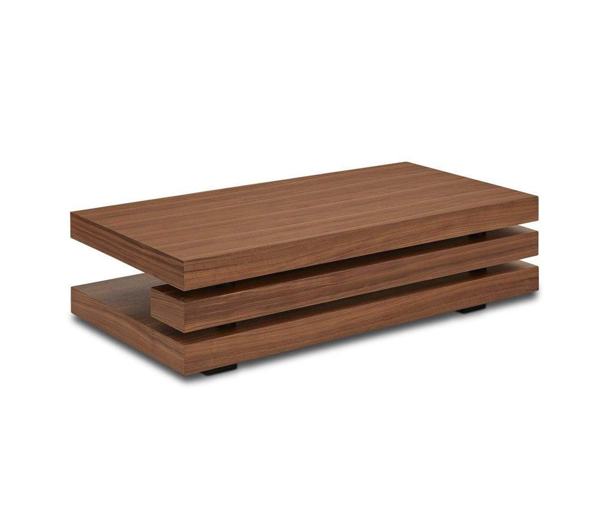 Premium Walnut Coffee Table - Modern Scandinavian Design for Living Room, Office & Lounge - Egersund Style Solid Wood Furniture for Home Decor