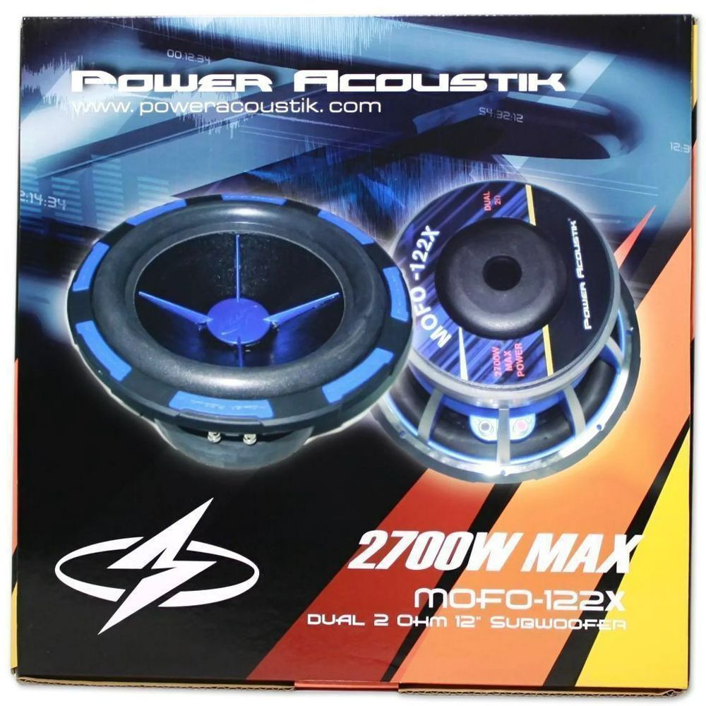 Power Acoustik MOFO 122X 12 Inch 1200W Dual 2 Ohm Car Subwoofer - High Performance Bass for Trucks, SUVs & Car Audio Systems
