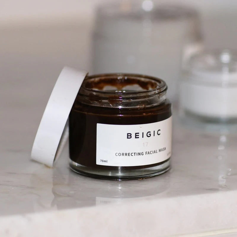 BEIGIC Correcting Facial Mask 70ml - Anti-Aging & Skin Brightening Treatment for Face & Neck - Perfect for Night Care & Spa Days