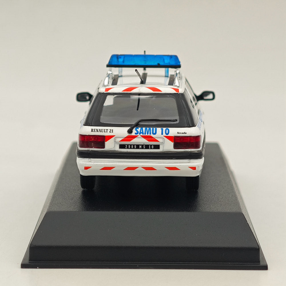1/43 Scale Norev Renault 21 Nevada 1991 SAMU 10 Diecast Model Car - White - Collectible Miniature Vehicle for Display, Gifts & Diorama Scenes
