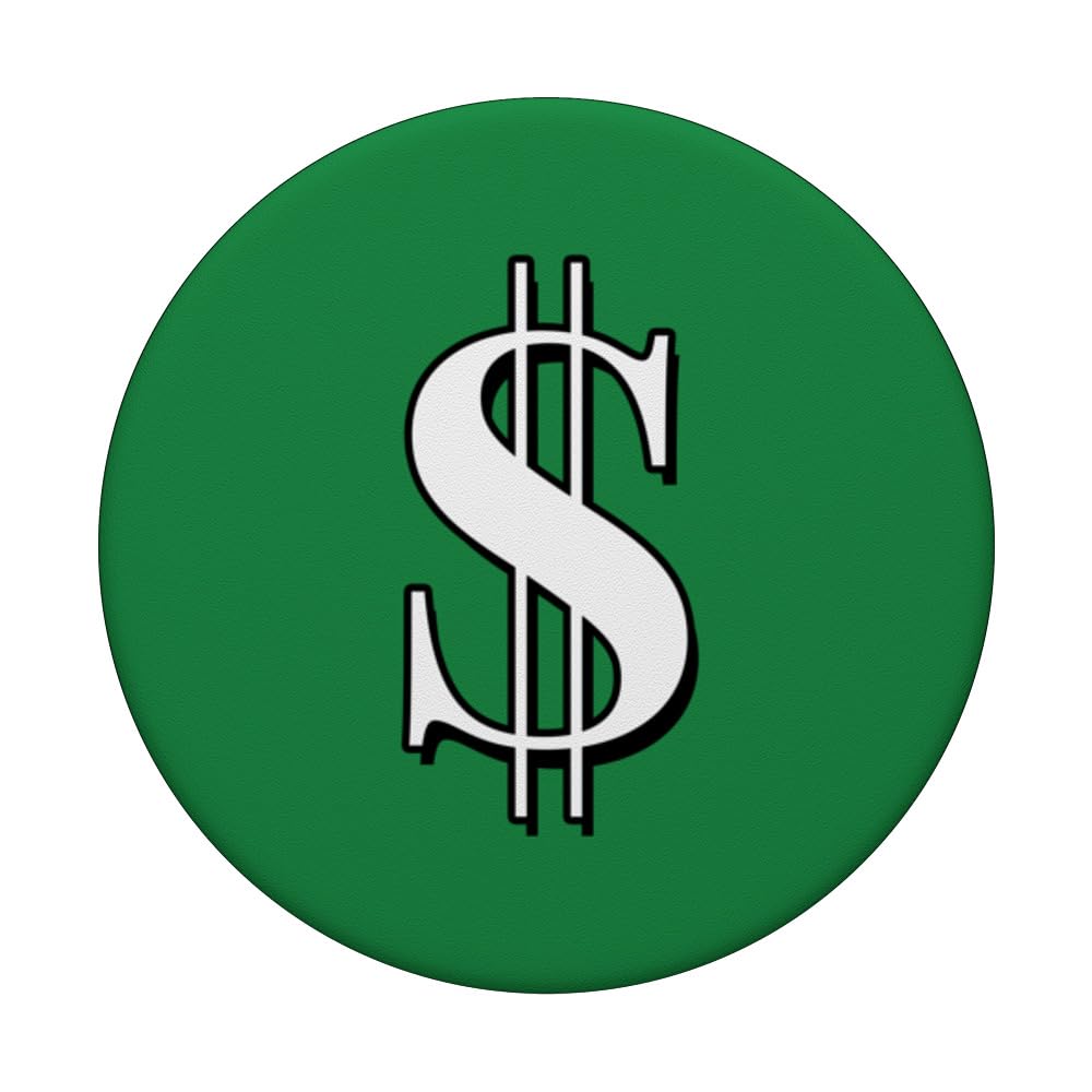 Green Dollar Symbol Money PopSockets - Adhesive Phone Grip & Stand for iPhone, Samsung | Perfect for Cash Enthusiasts & Finance Professionals