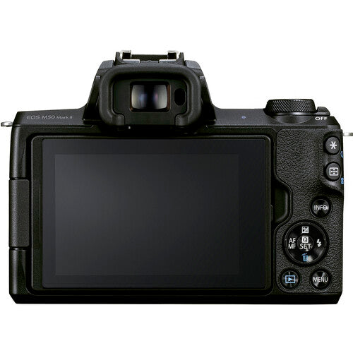 Canon EOS M50 Mark II Mirrorless Digital Camera with 15-45mm Lens Kit (Black) + SanDisk 64GB SD Card - Perfect for Vlogging, Travel Photography & Content Creation