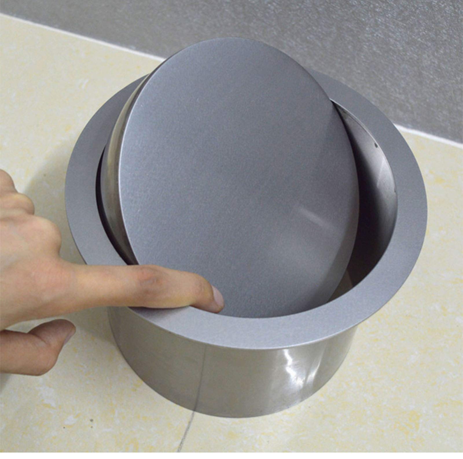 Stainless Steel Built-In Countertop Trash Chute Lid - Round Balance Flap Cover with Swing Mechanism for Kitchen Waste Disposal | Perfect for Modern Kitchens, Islands, and Restaurant Countertops