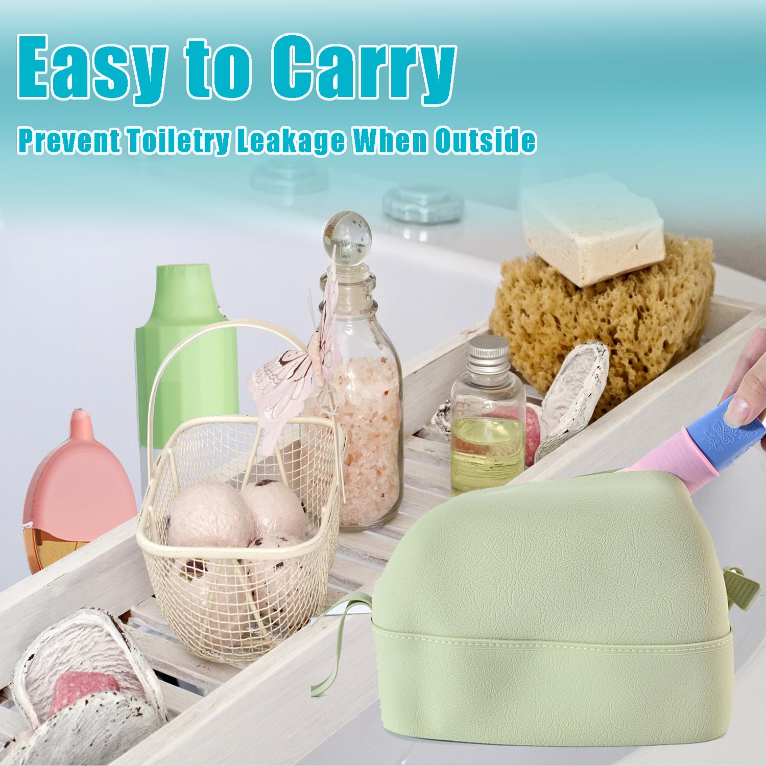 Reusable Silicone Elastic Sleeves for Leak Proof Travel Containers - Kitchen, Toiletries & Ice Box Accessories for Home & Luggage Organization | Perfect for Camping, Road Trips & Air Travel