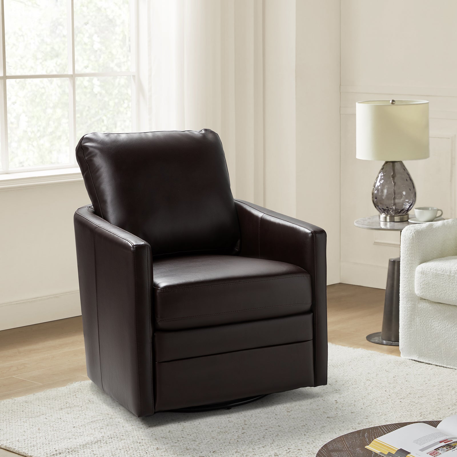 Aurora Swivel Chair - 360 Degree Rotating Modern Office Chair with Ergonomic Design for Home & Workspace Comfort