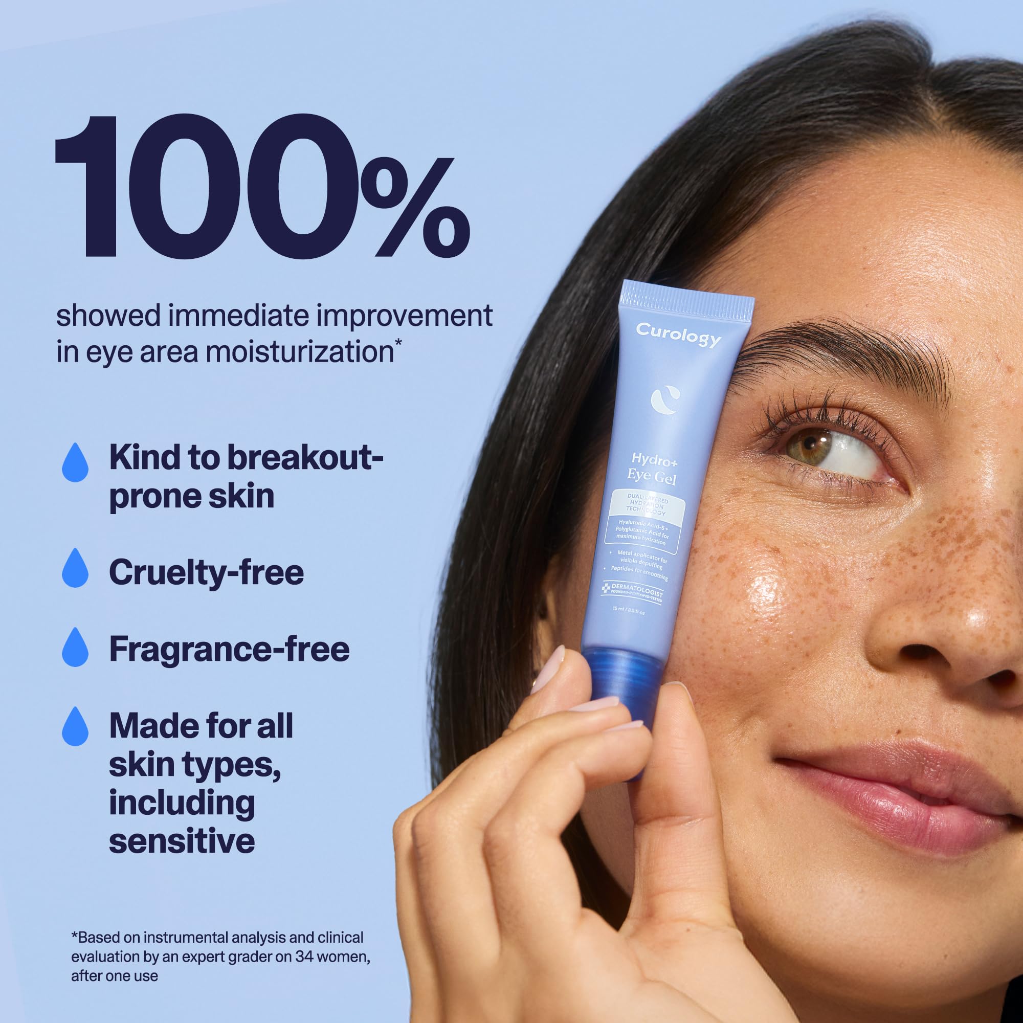 Curology Gel Face Moisturizer & Hydro+ Eye Gel Set - Hydrating Skincare Bundle for Dry Skin | Day & Night Moisturizing Cream for Face & Under Eyes