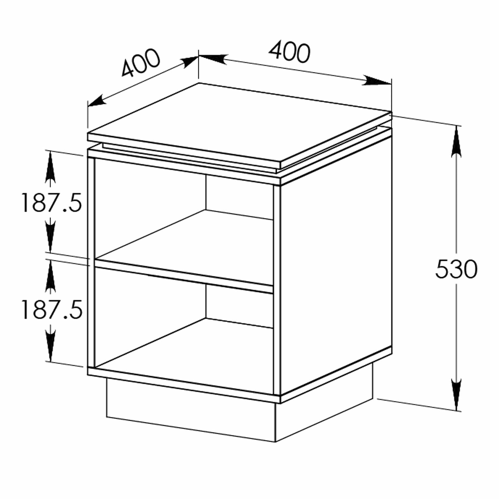 Tauris Hollywood Dark Oak End Table - Stylish Nightstand for Living Room, Bedroom, or Office