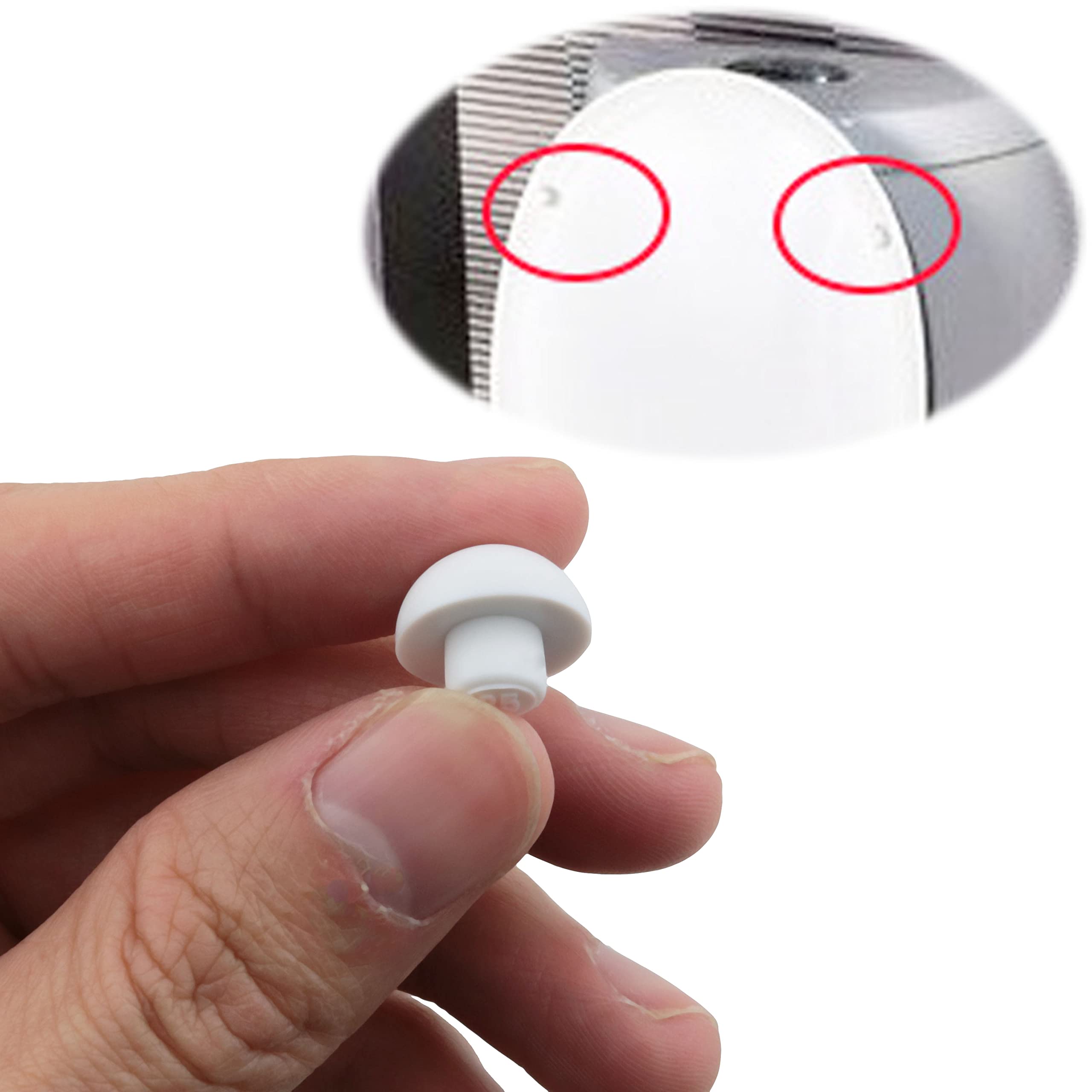 Universal Toilet Seat Bumpers 6-in-1 Set (4 Long + 2 Round) - White Non-Slip Toilet Seat Cushions for Home, Hotel & Hospital Use - Perfect for Bathroom Safety & Comfort