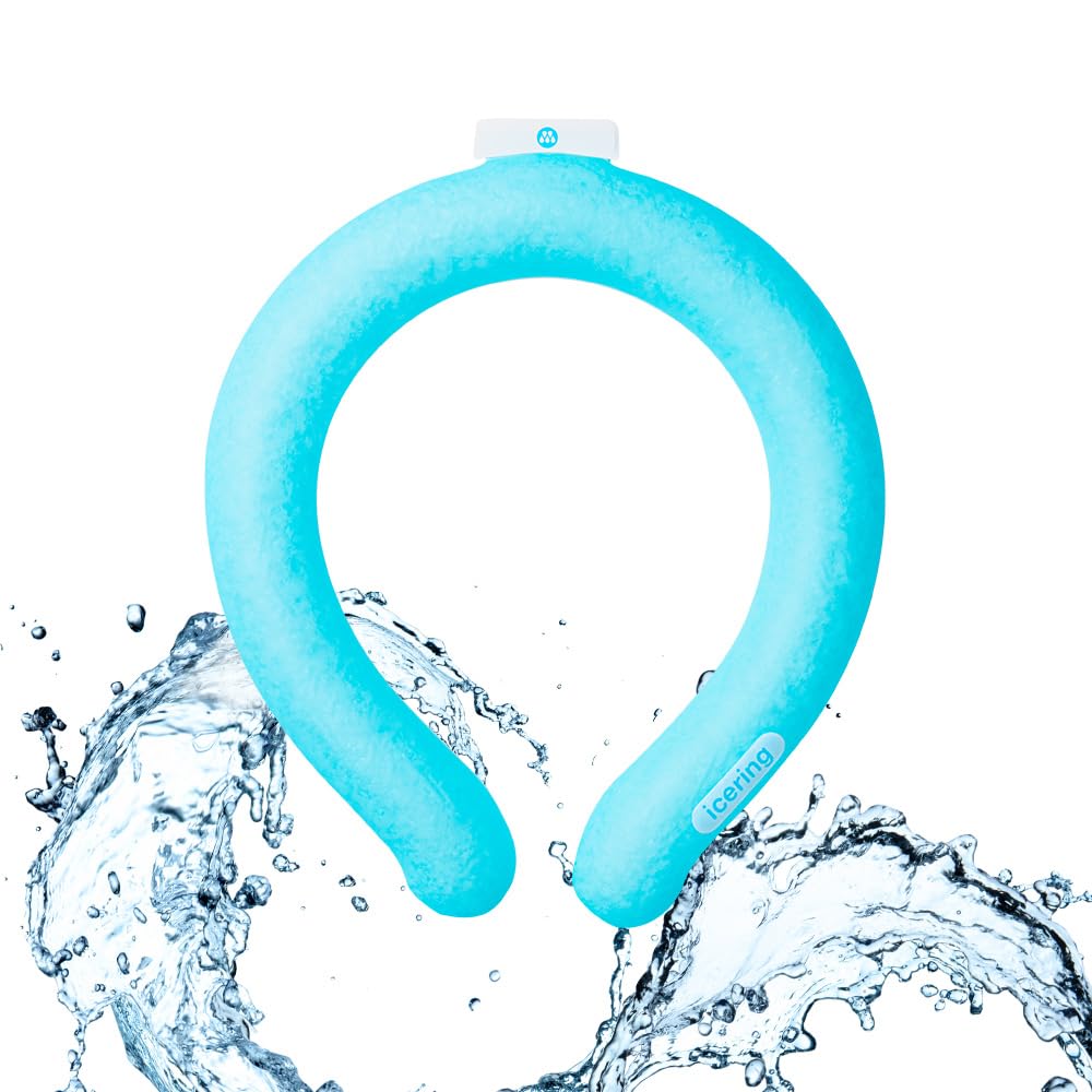 Cooling Neck Wrap with Gel Ice Pack - Personal Air Conditioner for Hot Weather Relief | Freeze Below 64°F | Perfect for Outdoor Activities, Sports, Hiking & Summer Heat | Jumbo Size in Blue