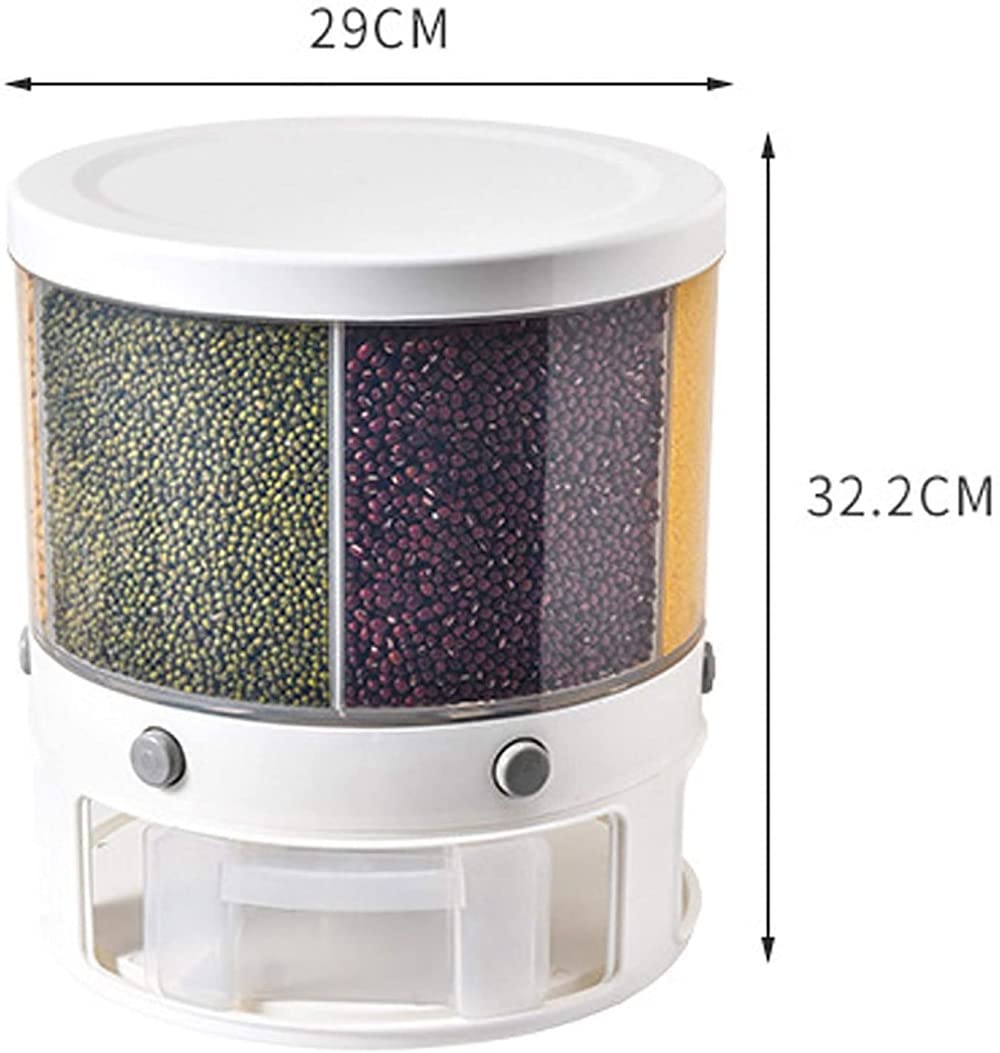 Airtight Rice Storage Container with Automatic Dispenser - 5lb/10lb/20lb Grain Bin for Kitchen, Pantry & Bulk Food Storage | Perfect for Rice, Flour, Sugar & Dry Goods Organization