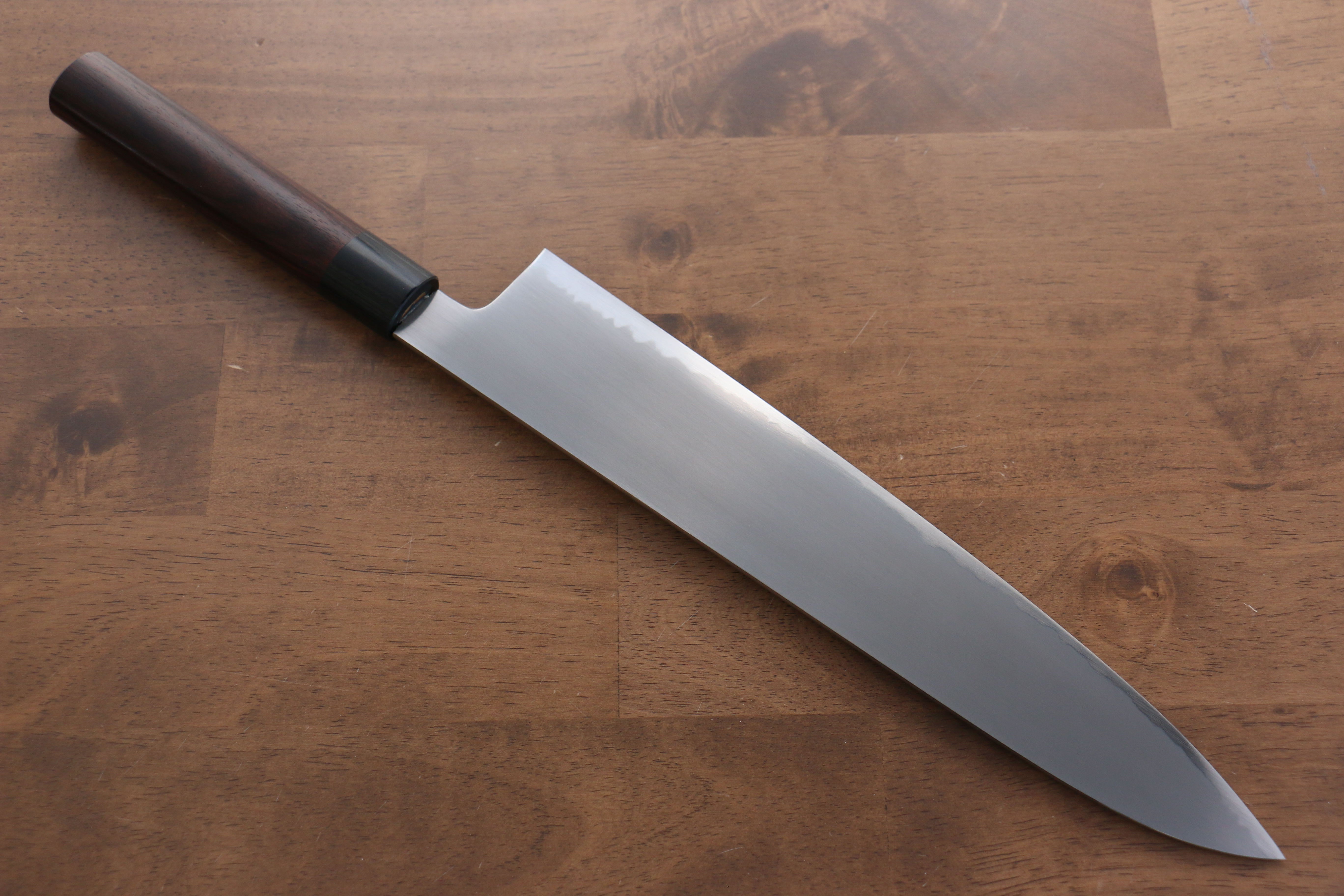 Premium Jikko White Steel No.2 Gyuto Japanese Chef Knife 300mm with Exquisite Shitan Handle - Perfect for Sushi, Meat Slicing & Professional Kitchen Use