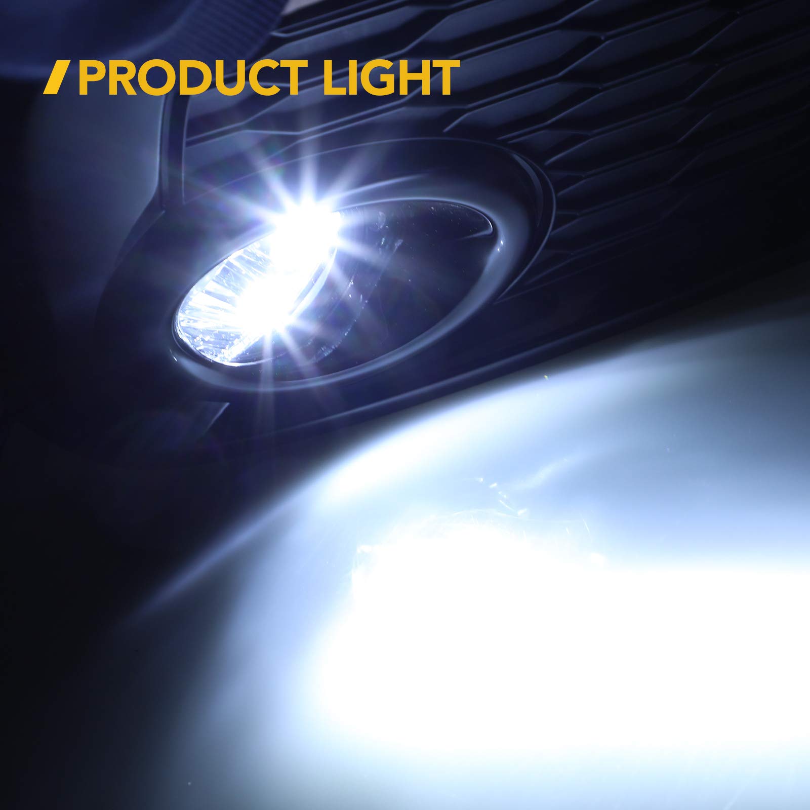 2017-2019 Honda Civic Hatchback/Si LED Fog Lights Kit - Clear Lens Fog Lamps with Wiring Harness & Switch (1 Pair) - Perfect for Night Driving and Bad Weather Conditions