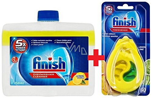 Finish Dishwasher Cleaner & Freshener - Lemon Scent, 6.76 oz - Deep Cleans & Deodorizes Dishwashers - Removes Limescale & Buildup - Ideal for Regular Maintenance & Odor Elimination