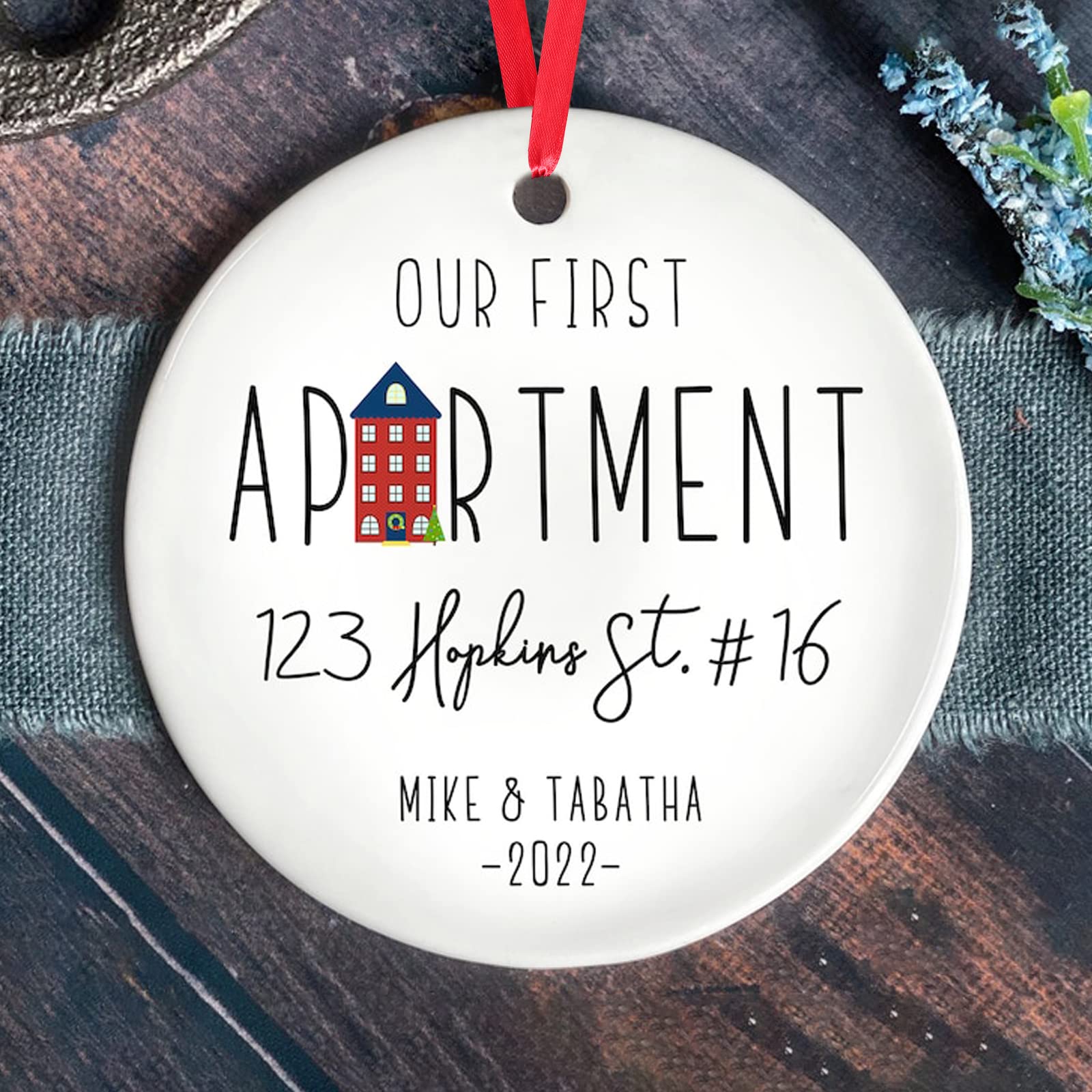 Personalized New Home Christmas Ornament - Custom Housewarming Gift for Homeowners - Unique Holiday Decor for First Christmas in New House - Perfect House Decor & Thoughtful Present for New Home Owners - Ideal for Tree Decor, Mantel Display & Gift Giving