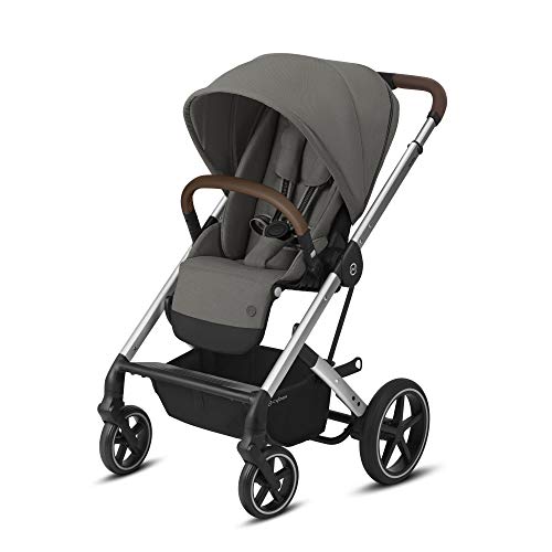 Balios S Lux Stroller - Convertible Front & Parent Facing Seat, One-Hand Fold, Multi-Position Recline, Adjustable Leatherette Handlebar for Infants & Toddlers - Perfect for City Walks, Shopping & Travel