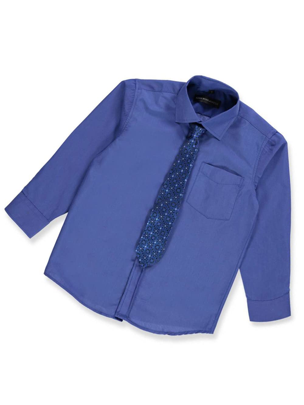 Boys' Dress Shirt & Tie Set for Kids - Stylish Formal Wear with Patterned Necktie | Perfect for School, Weddings & Special Occasions