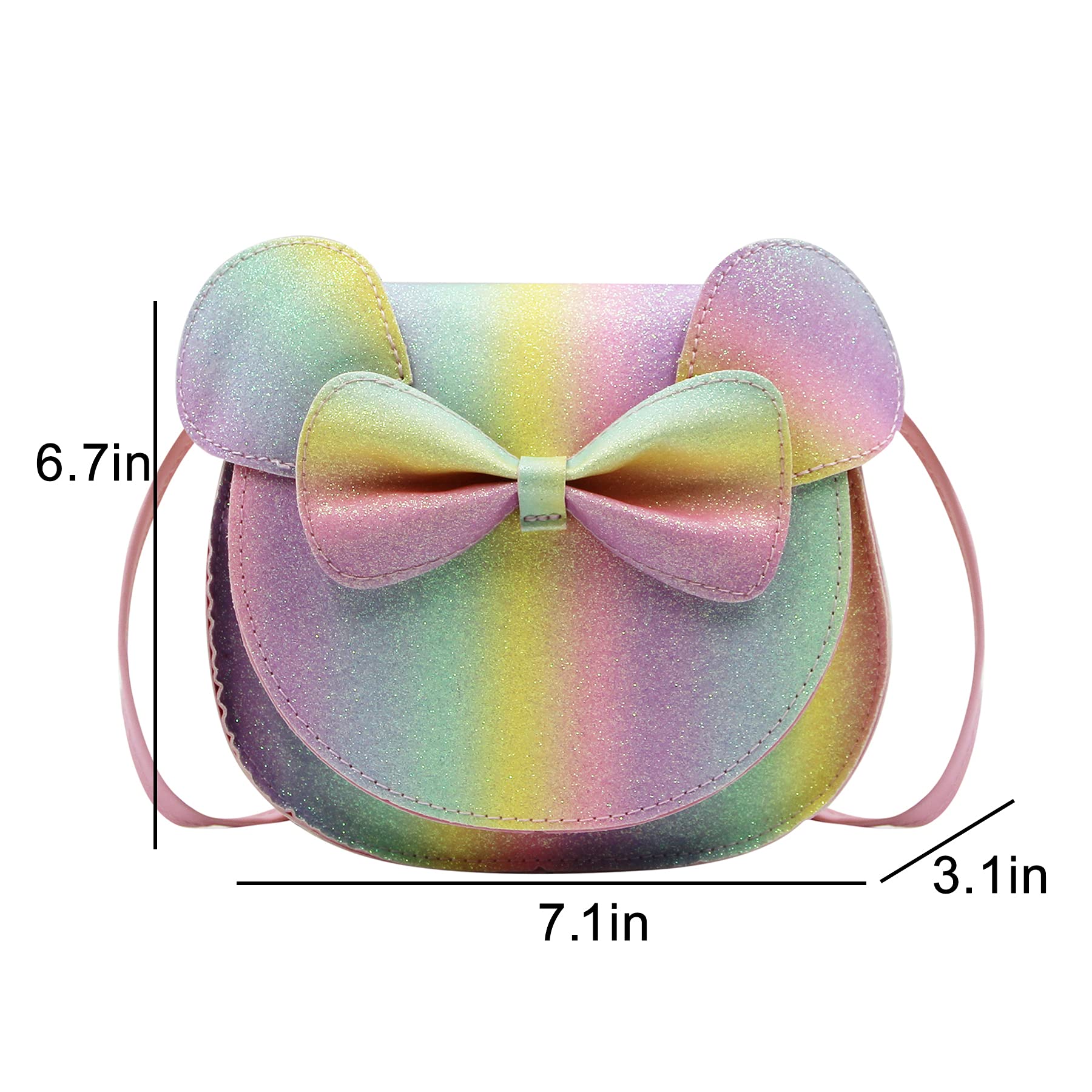 Bolley Joss Crossbody Purse - Cute Bowknot Shoulder Bag for Little Girls with Cartoon Mouse Ears | Perfect for School, Parties & Daily Use