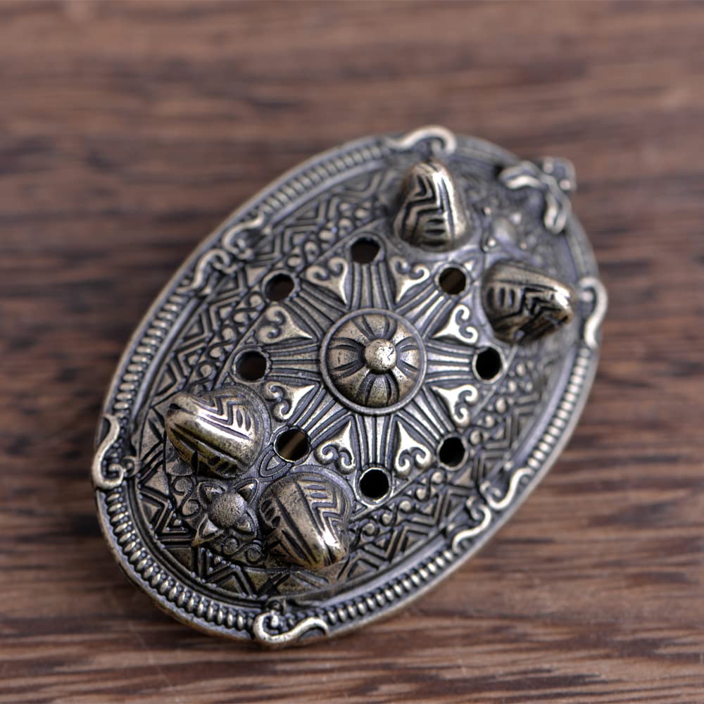 Norse Viking Brooch for Men - Turtle Talisman Jewelry, Viking Style Accessory Gift for Him - Perfect for Costumes, Historical Reenactments & Norse Culture Enthusiasts