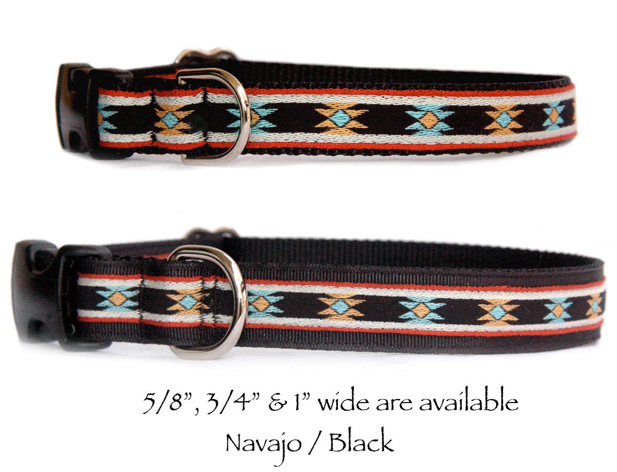 Handmade Navajo Mustard Yellow Dog Collar - Size Large for Big Dogs | Southwest Tribal Boho Style | Premium U.S.A. Made by Marityn Dog | Perfect for Outdoor Adventures & Bohemian Pet Fashion