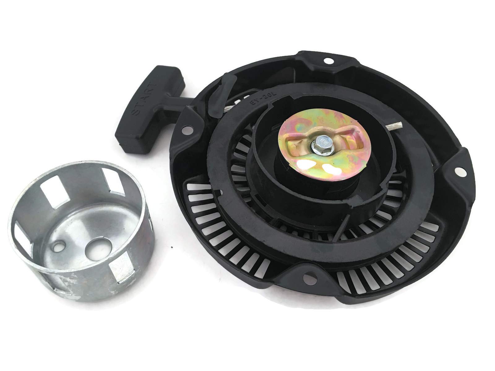 Pull Recoil Rewind Starter with Cup Pulley for Robin Subaru EX17 6HP Engine - Compatible with 269-50201-30 & 00 Rammer Lawn Mower Motor - Perfect for Lawn Mower Engine Repairs & Maintenance