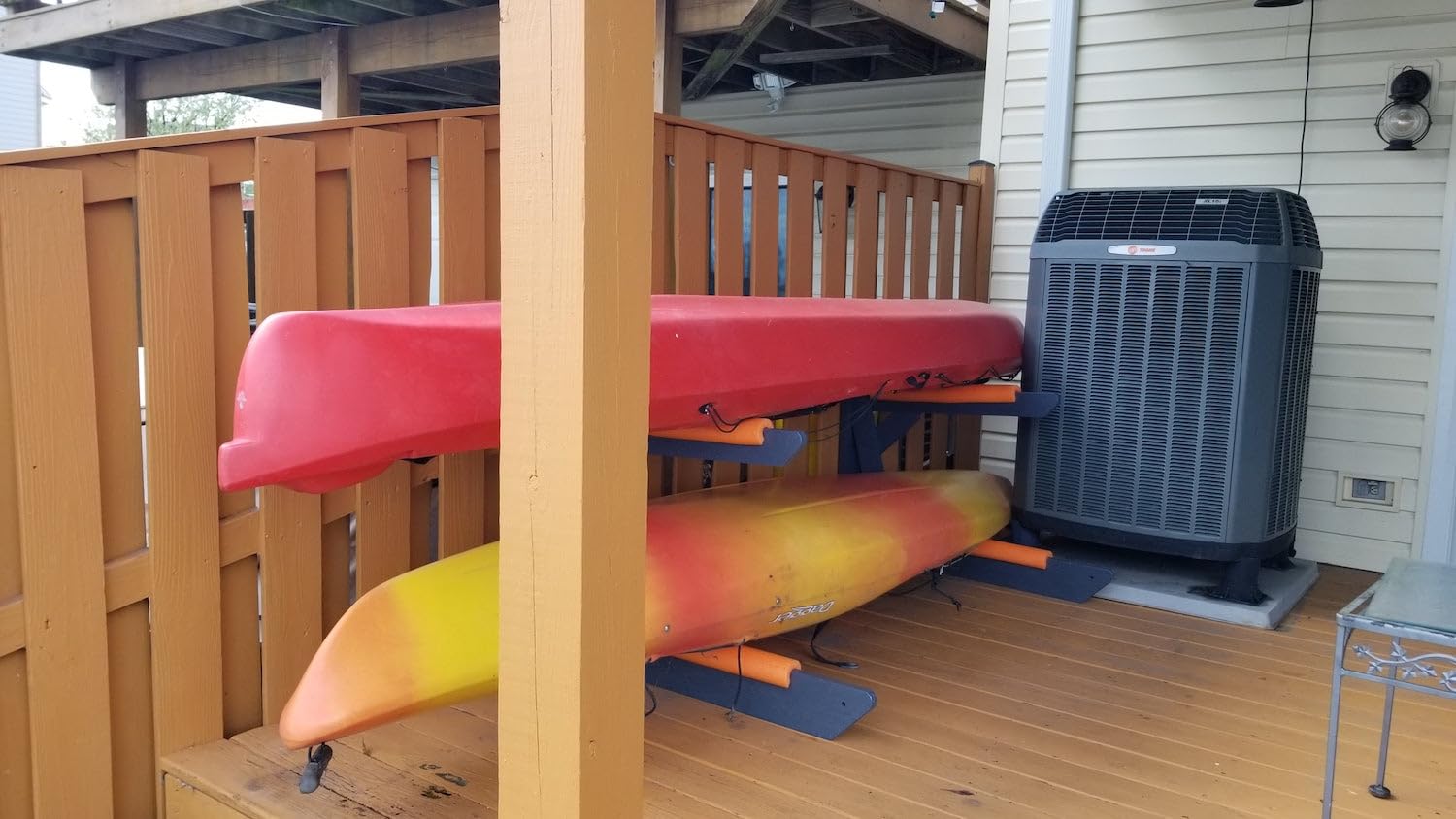 Freestanding Poly Kayak Storage Rack - Heavy Duty Canoe & SUP Stand for Garage, Outdoor, or Shed - Perfect for Kayak, Paddle Board & Canoe Organization