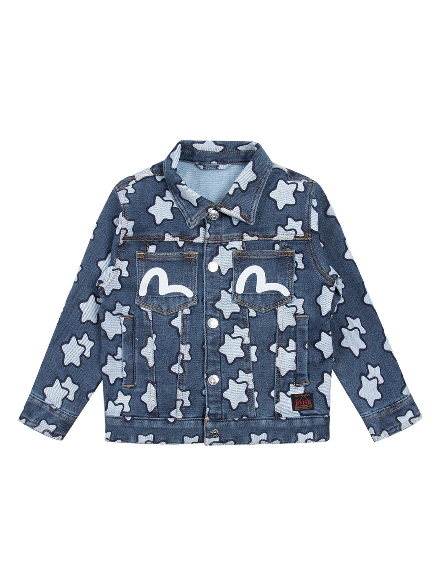Stylish Allover Star Print Denim Jacket for Women & Men - Trendy Regular Fit Denim Jacket for Casual Outfits & Streetwear Fashion
