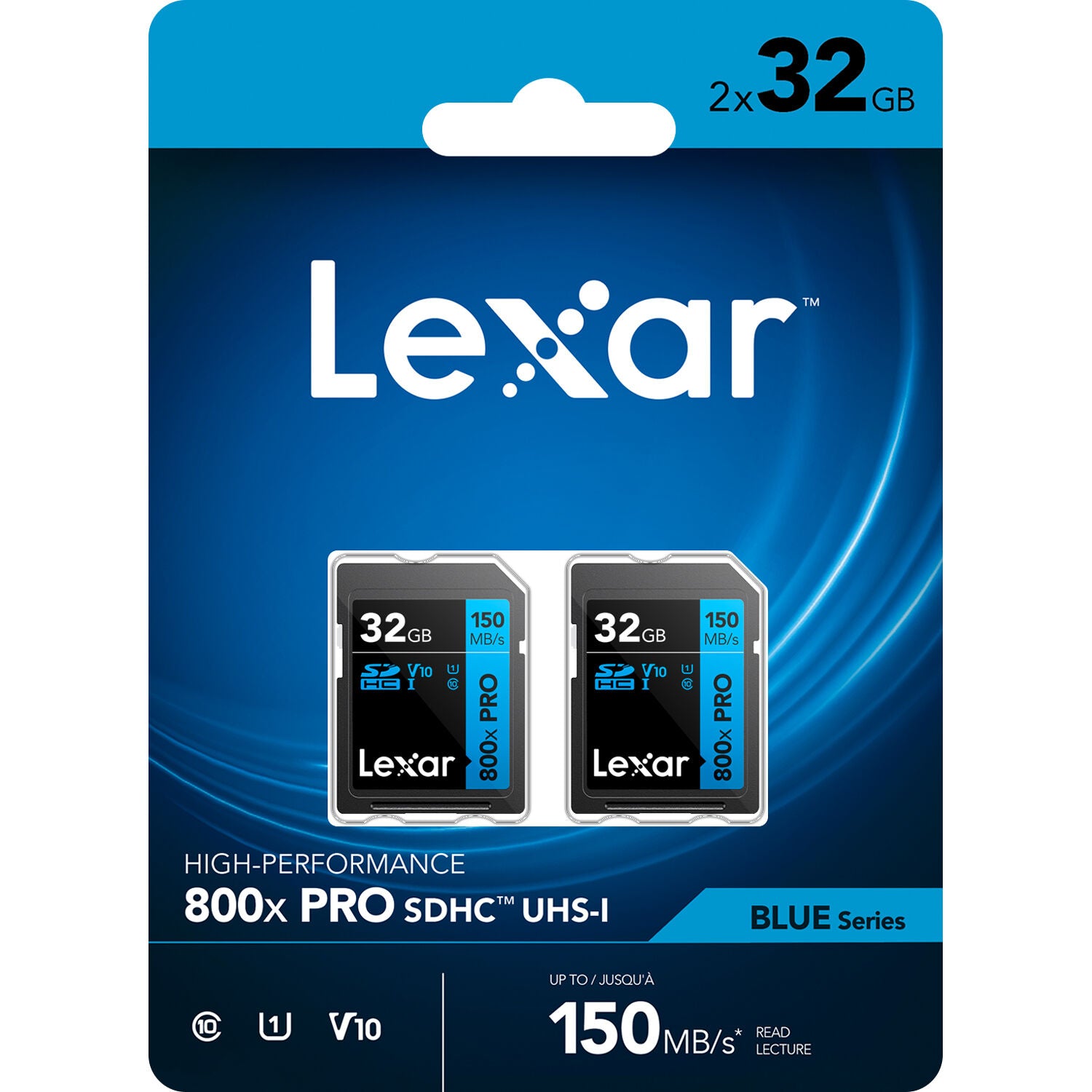 Lexar Professional 32GB SDHC Memory Card 800x Speed (2-Pack) - High Performance for DSLR Cameras, 4K Video & Fast Data Transfer