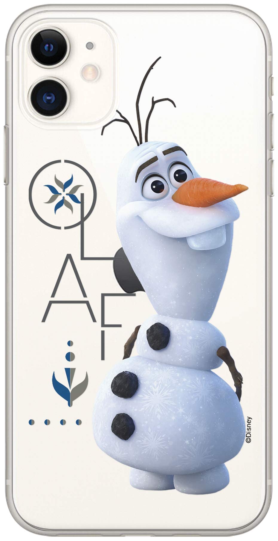 Original & Officially Licensed Disney Olaf Pattern iPhone 11 Case - Slim Fit, Semi-Transparent Protective Cover for Apple iPhone 11 - Perfect for Daily Use, Travel & Disney Fans