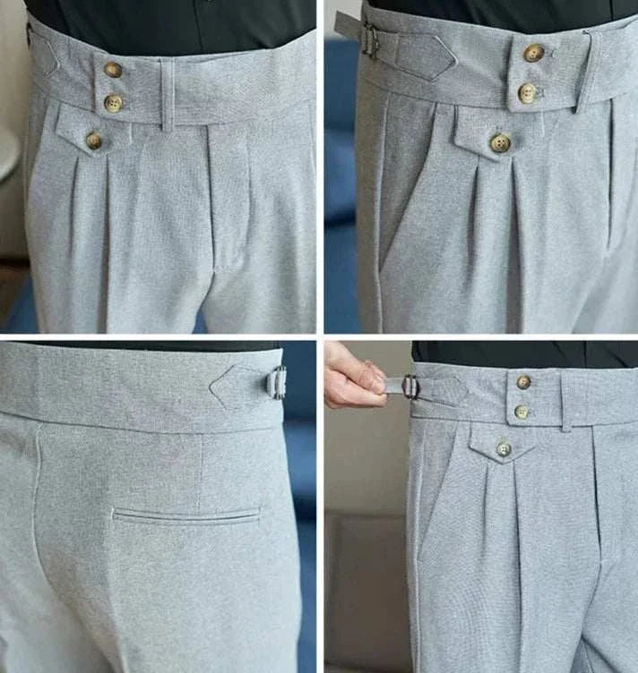 Slim Fit Suit Pants for Men - Elegant Formal Trousers for Business, Office & Special Occasions